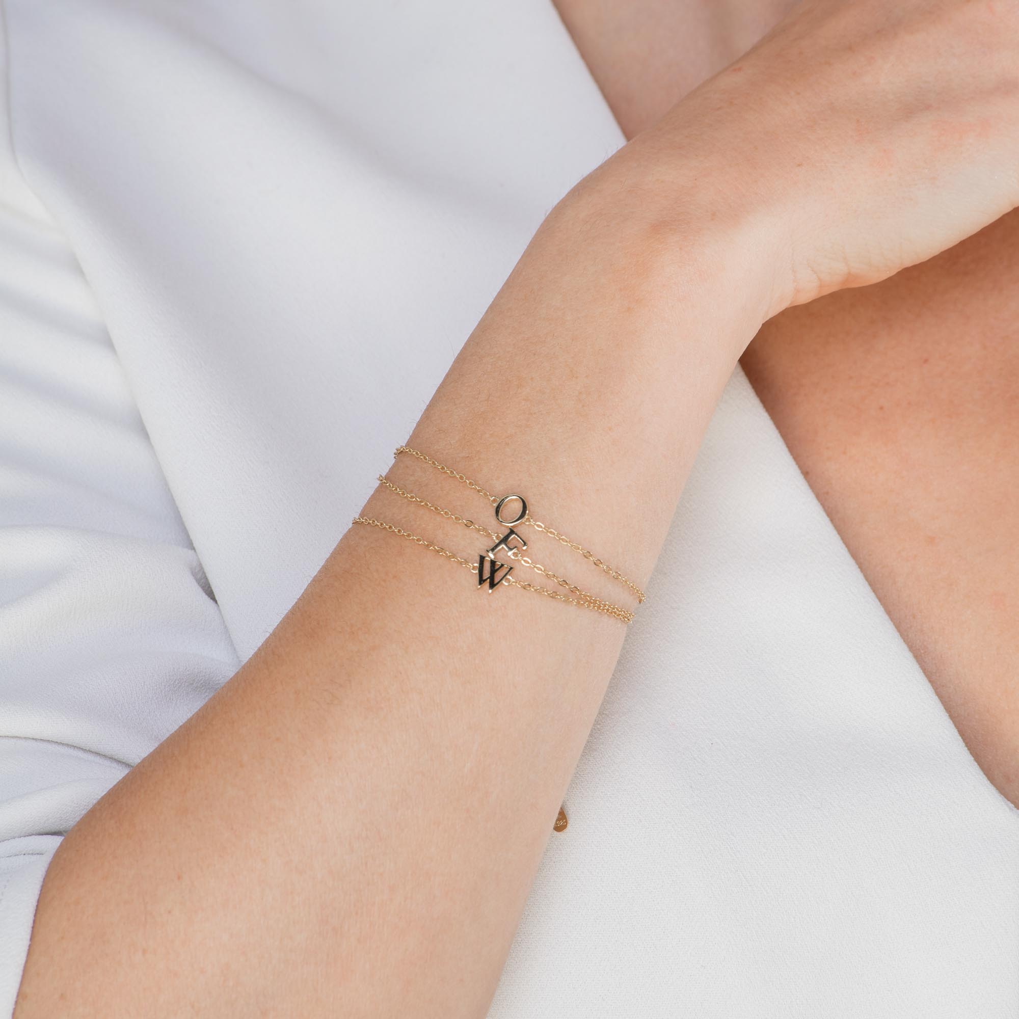 Script Letter Initial Bracelet - Camile & Stone