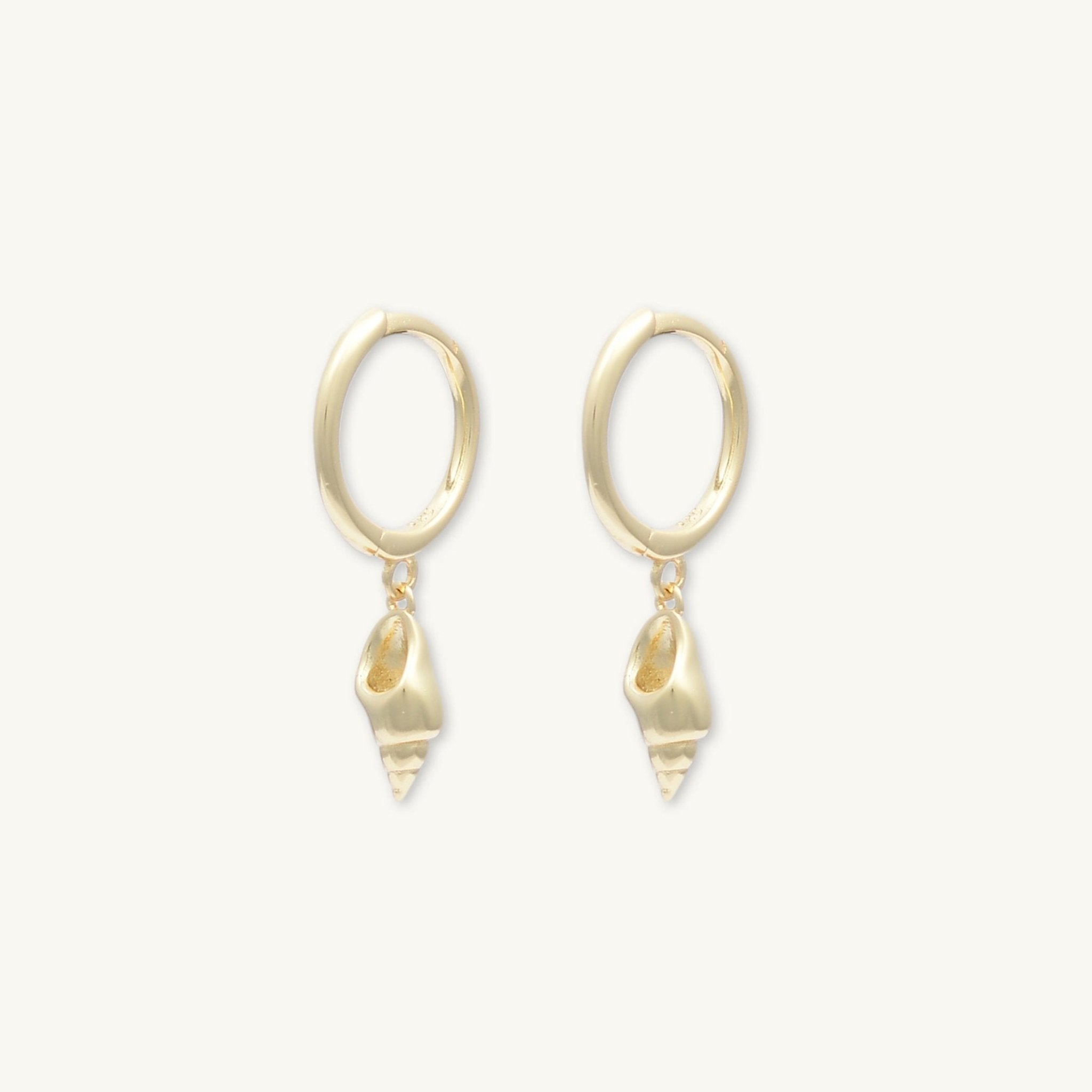 Shell Huggie Hoop Earrings - Camile & Stone