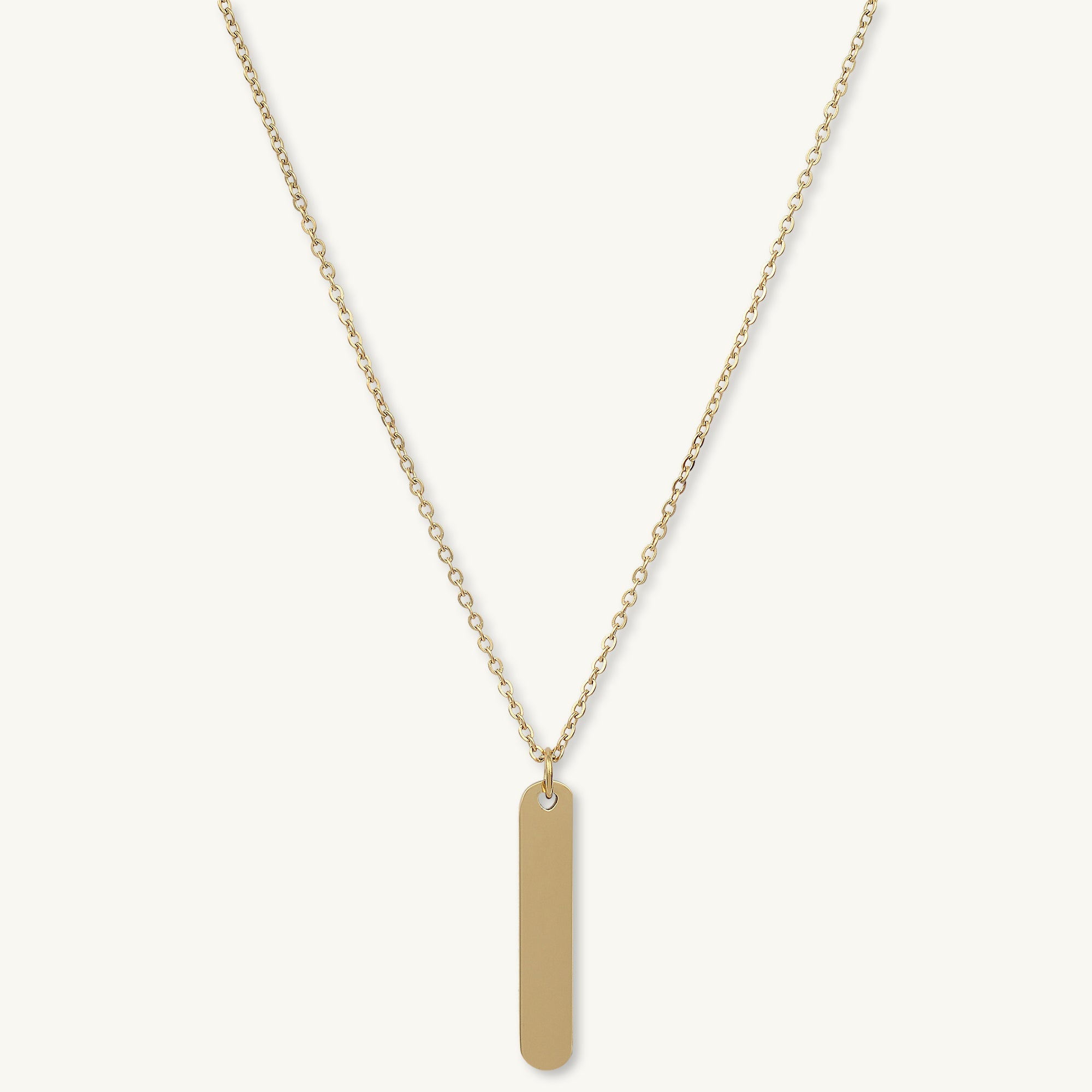 Slim Dog Tag Engraved Personalised Necklace - Camile & Stone