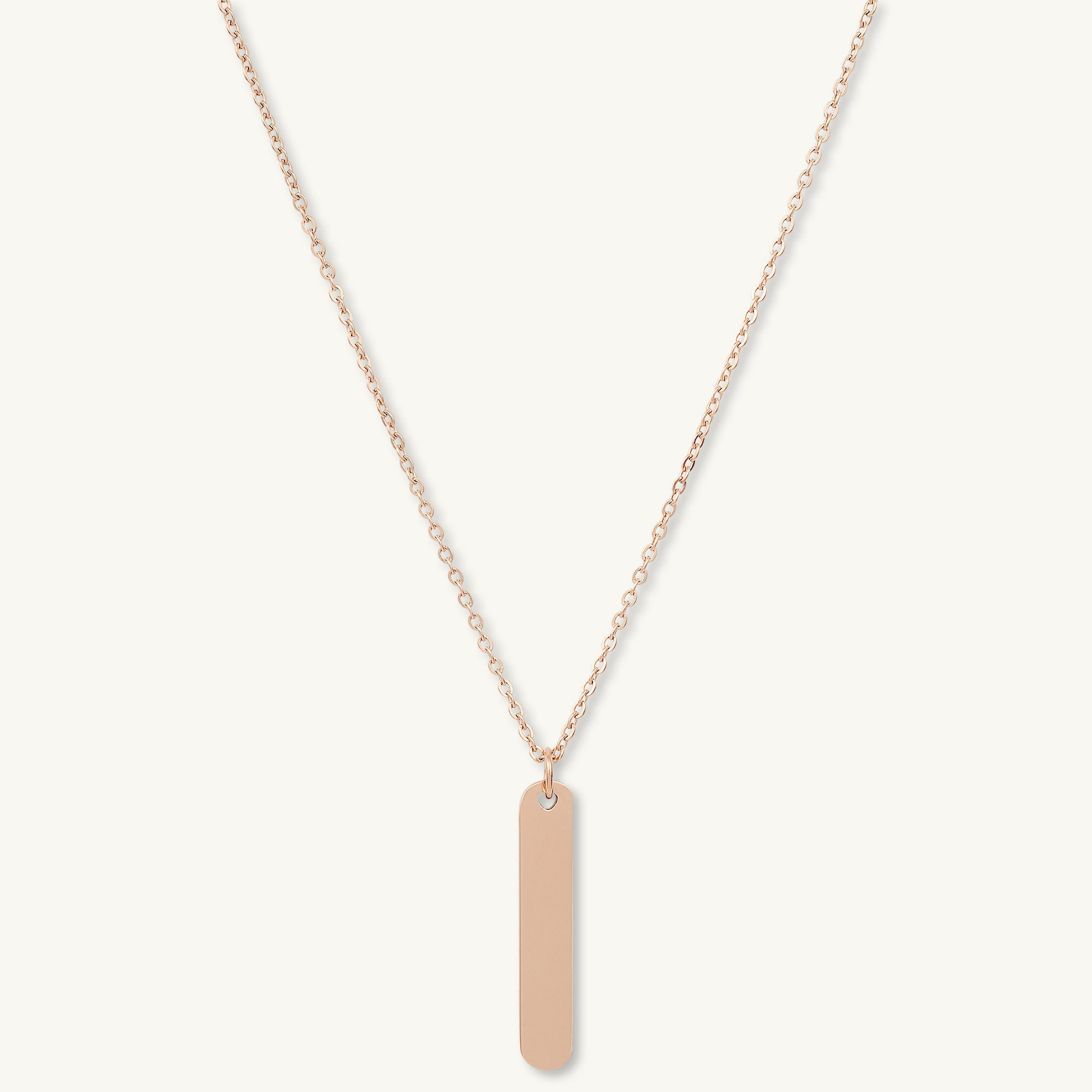 Slim Dog Tag Engraved Personalised Necklace - Camile & Stone