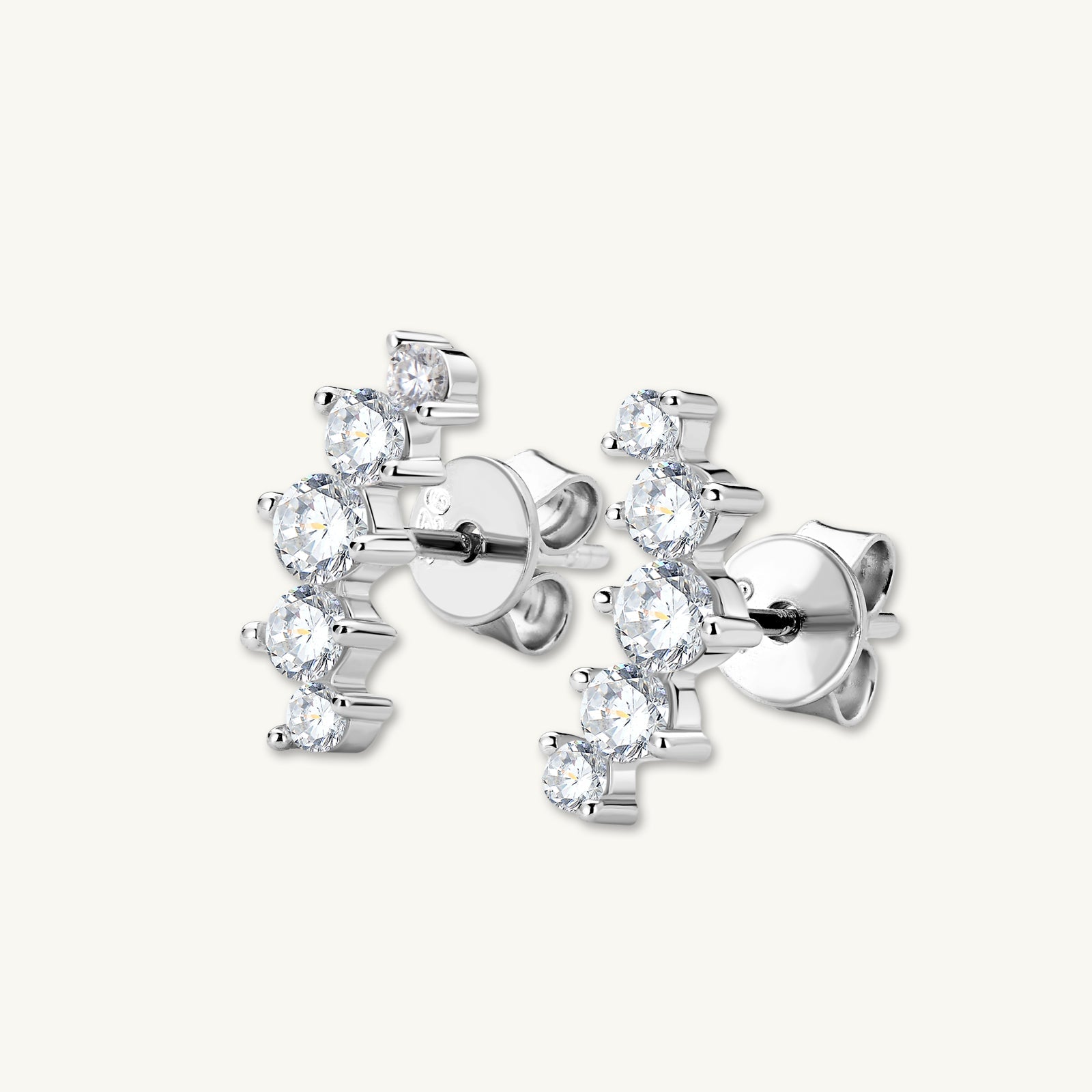 Smile Solitaire Moissanite Stud Earrings - Camile & Stone