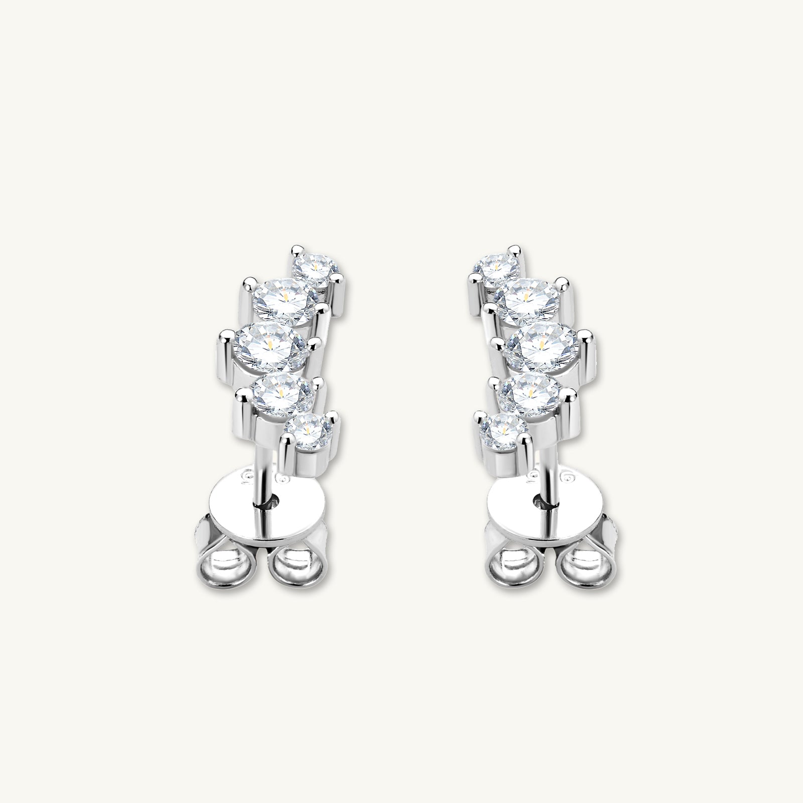 Smile Solitaire Moissanite Stud Earrings - Camile & Stone