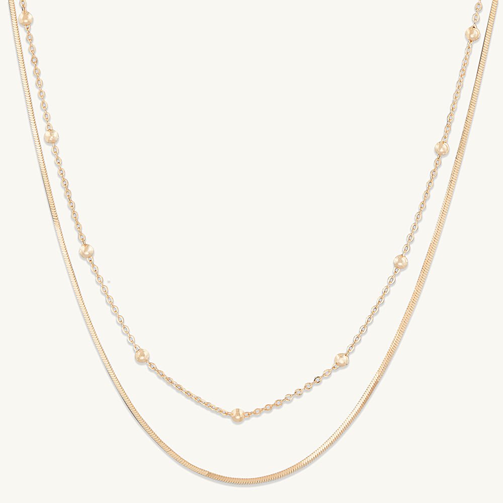 Snake and Satellite Layering Necklace - Camile & Stone