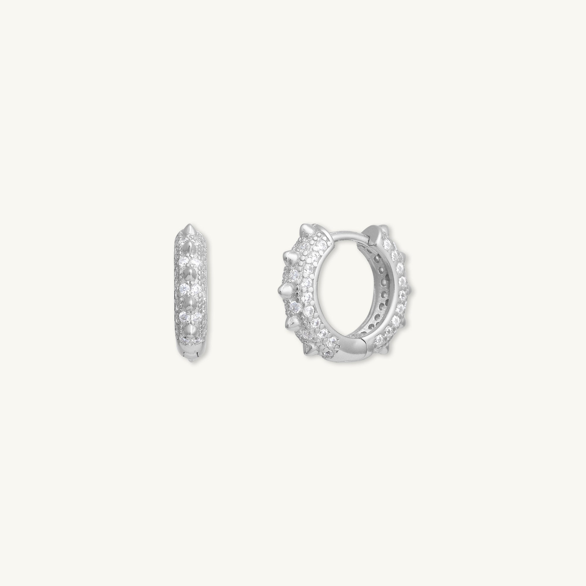 Spike Zirconia Huggie Earrings - Camile & Stone
