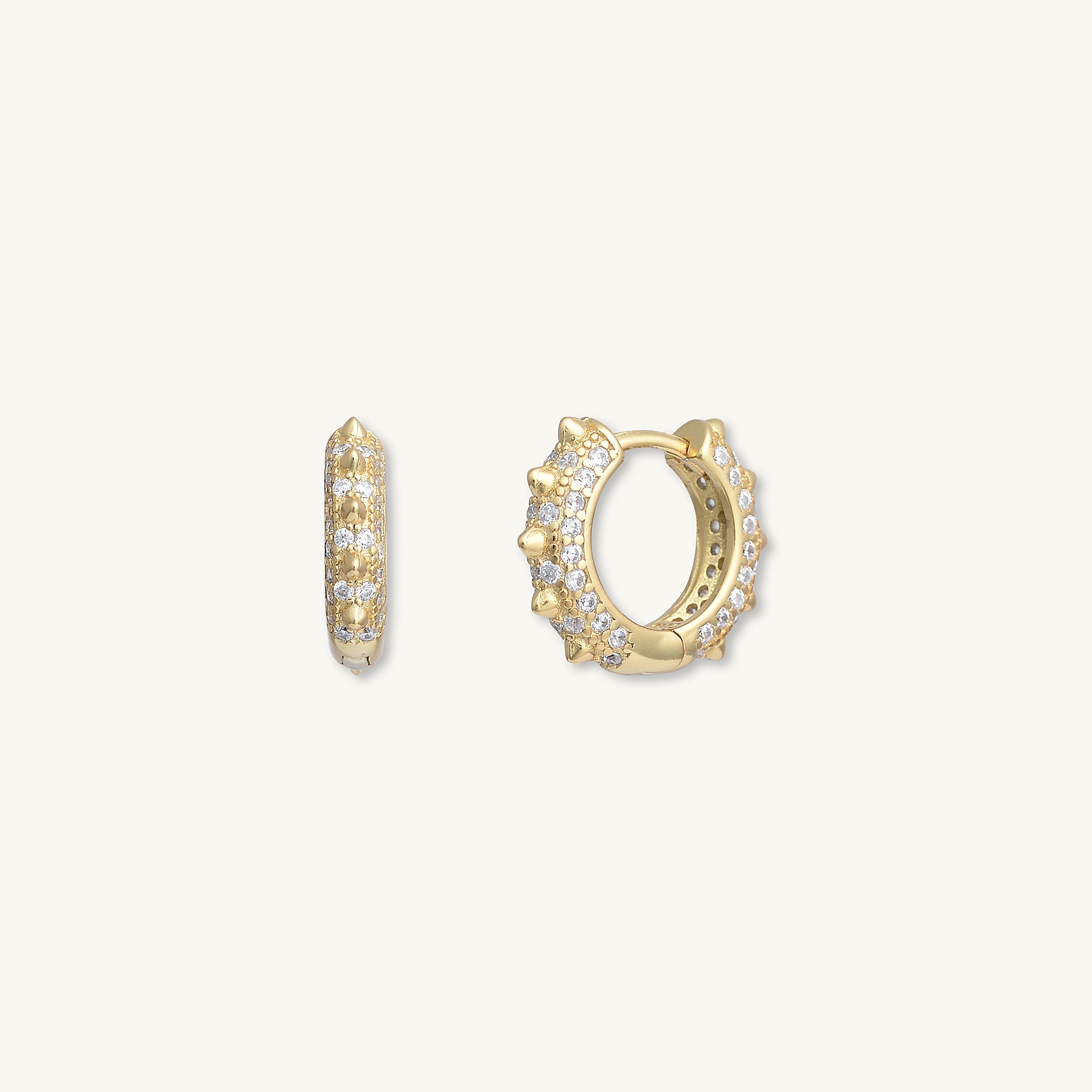 Spike Zirconia Huggie Earrings - Camile & Stone