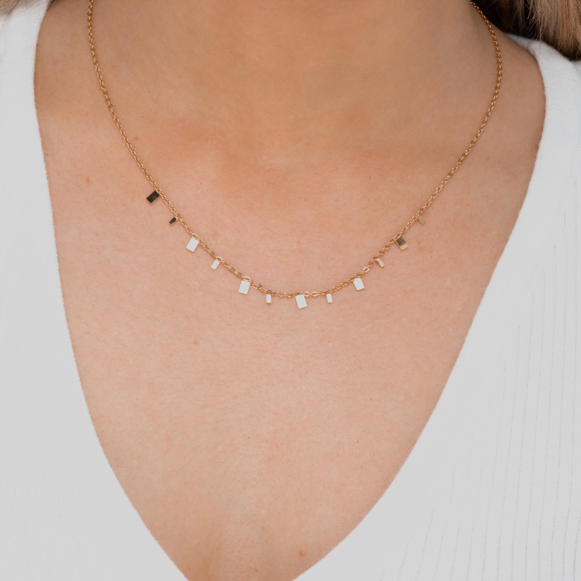 Square Layering Chain Necklace - Camile & Stone