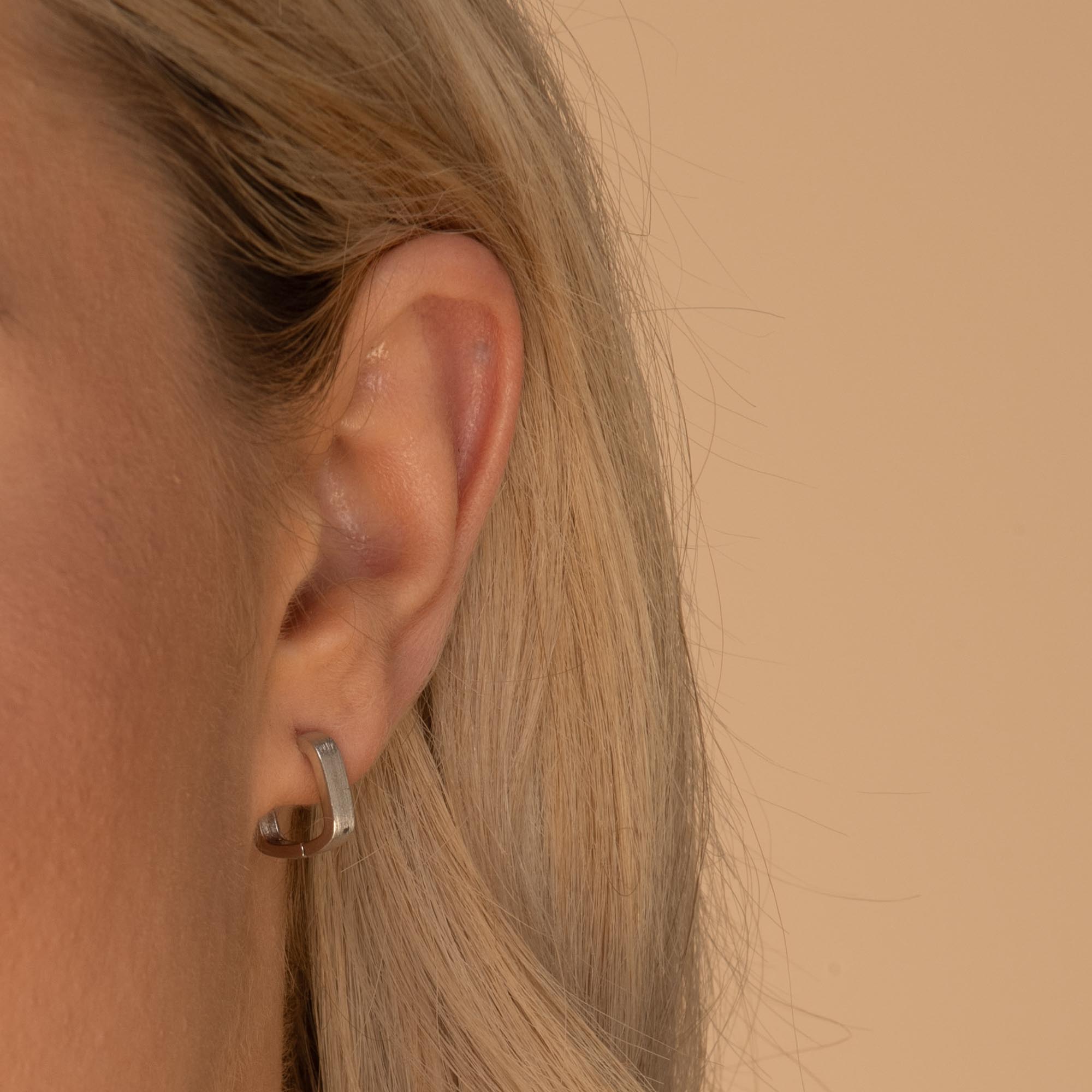 Square Matte Huggie Earrings - Camile & Stone