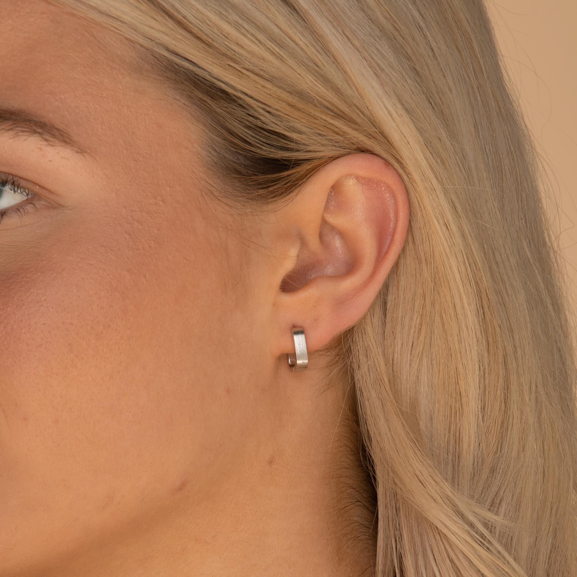 Square Matte Huggie Earrings - Camile & Stone