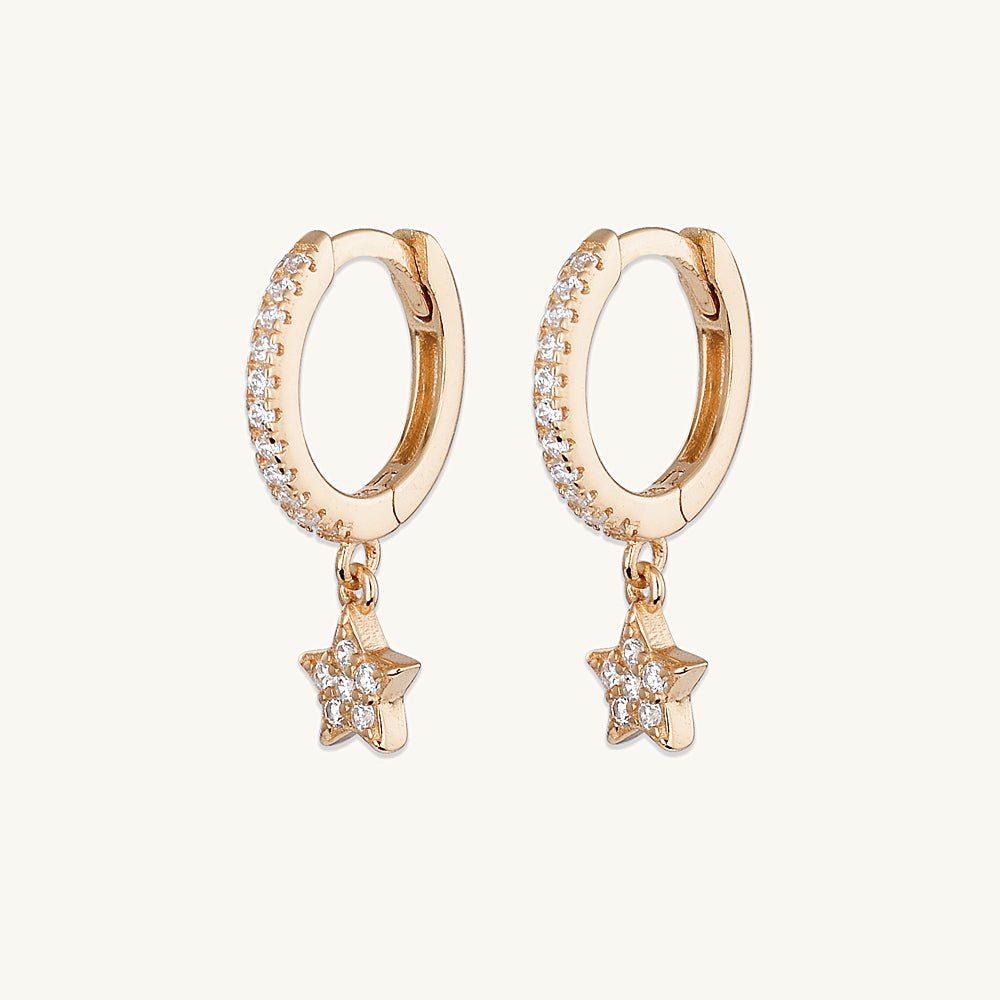 Star Sapphire Hoop Earrings - Camile & Stone