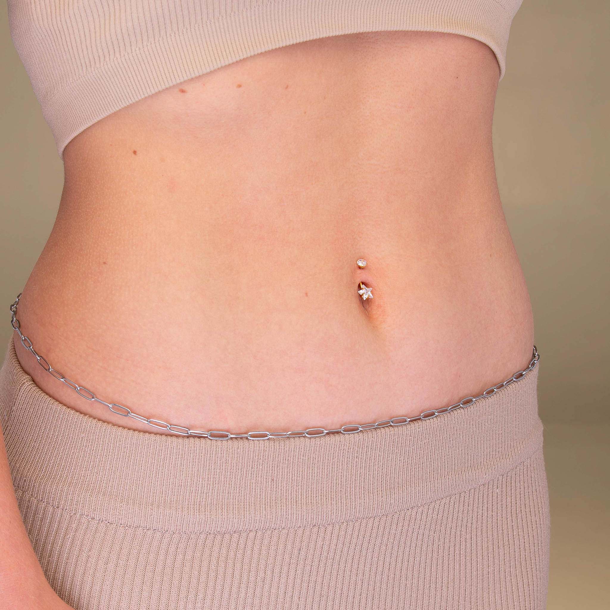 Star Sapphire Titanium Belly Ring - Camile & Stone