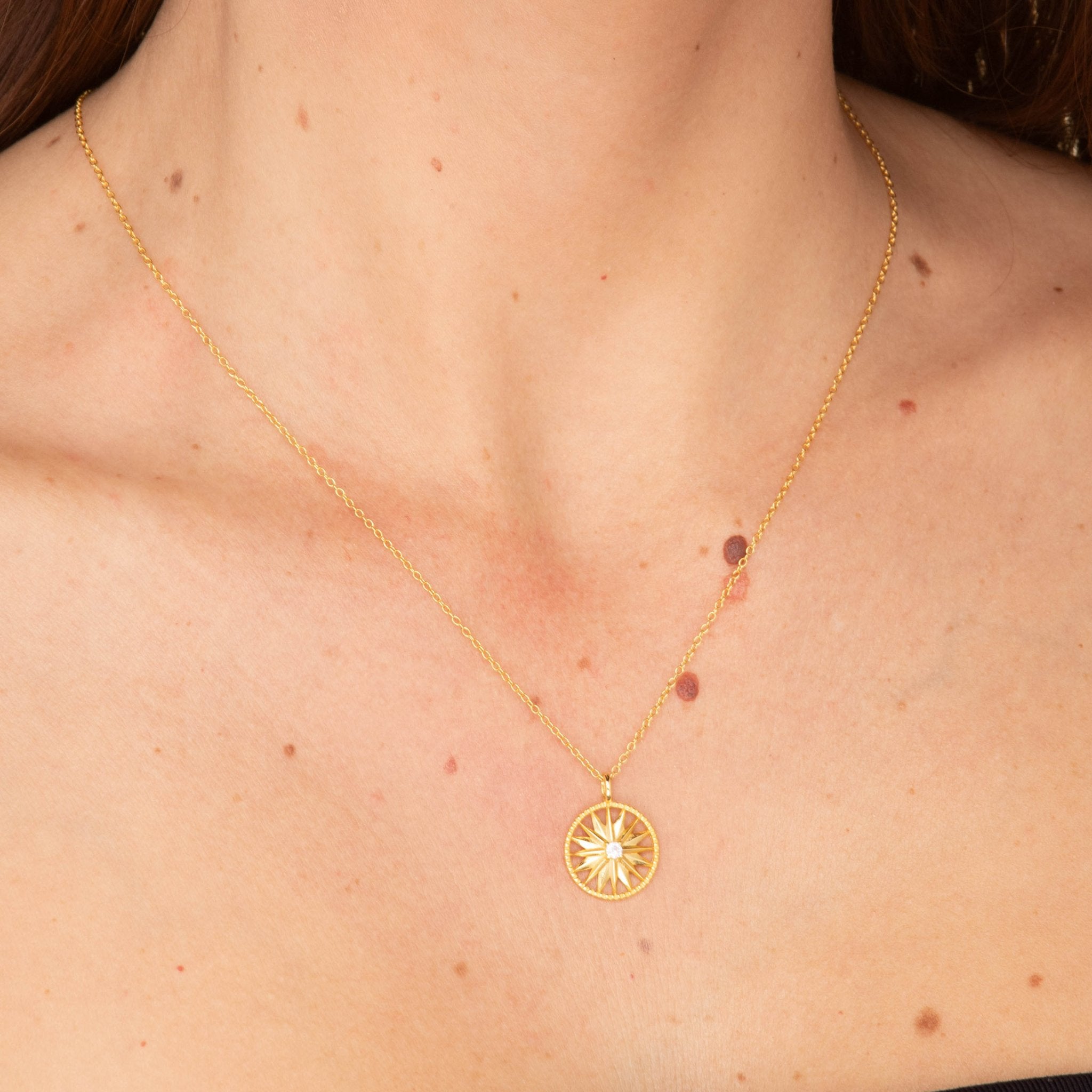 Starburst Circle Chain Necklace - Camile & Stone