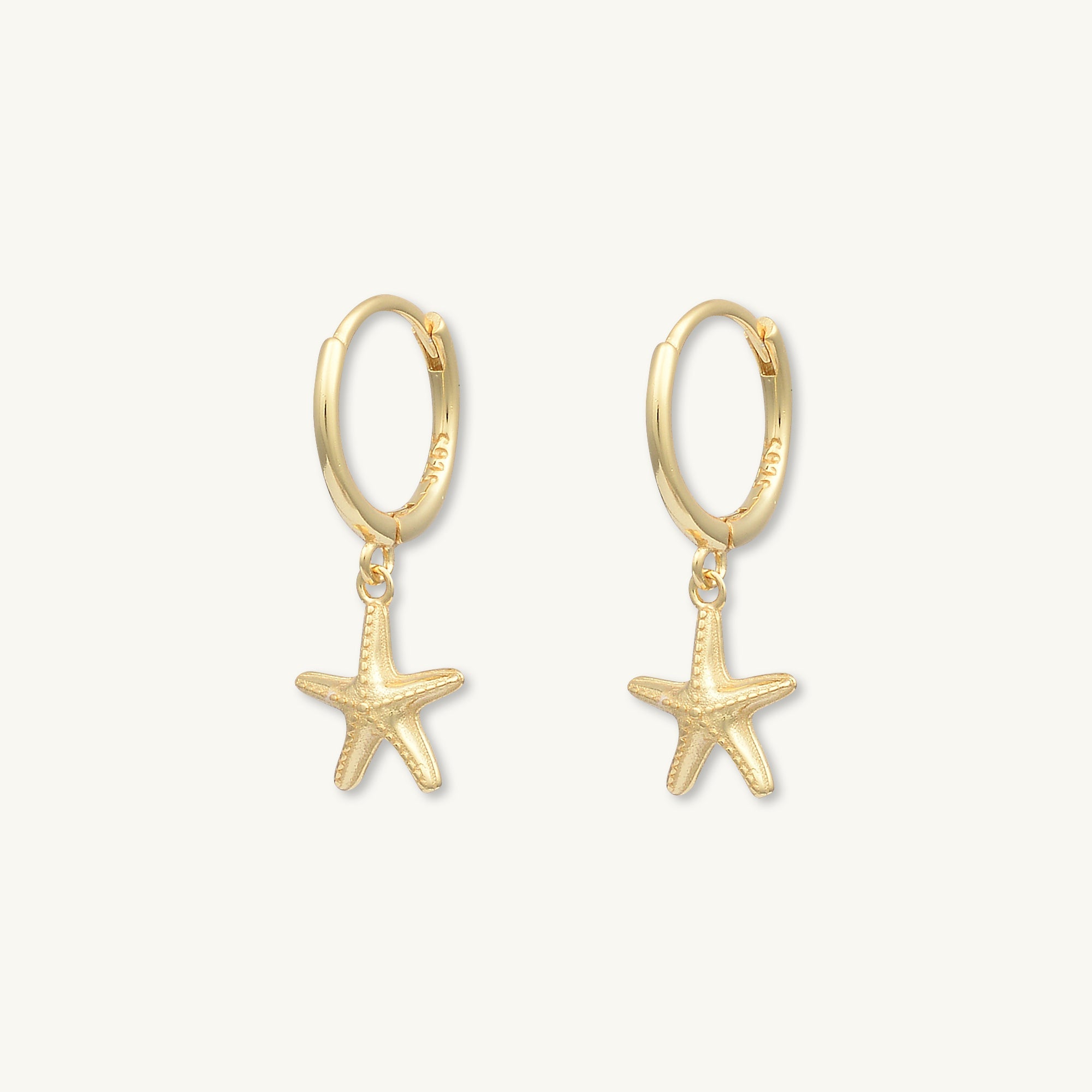 Starfish Hoop Huggie Earrings - Camile & Stone