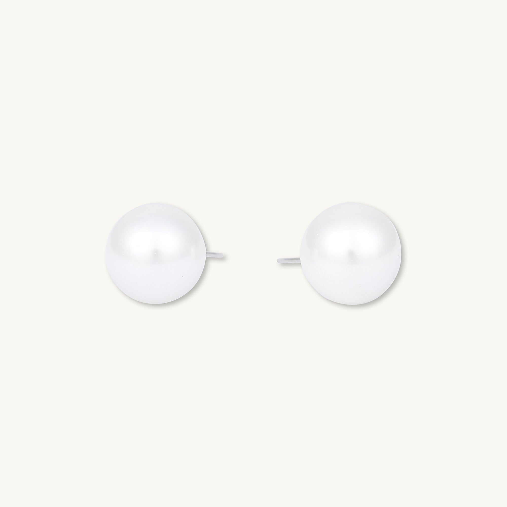 Statement Freshwater White Pearl Stud Earrings - Camile & Stone