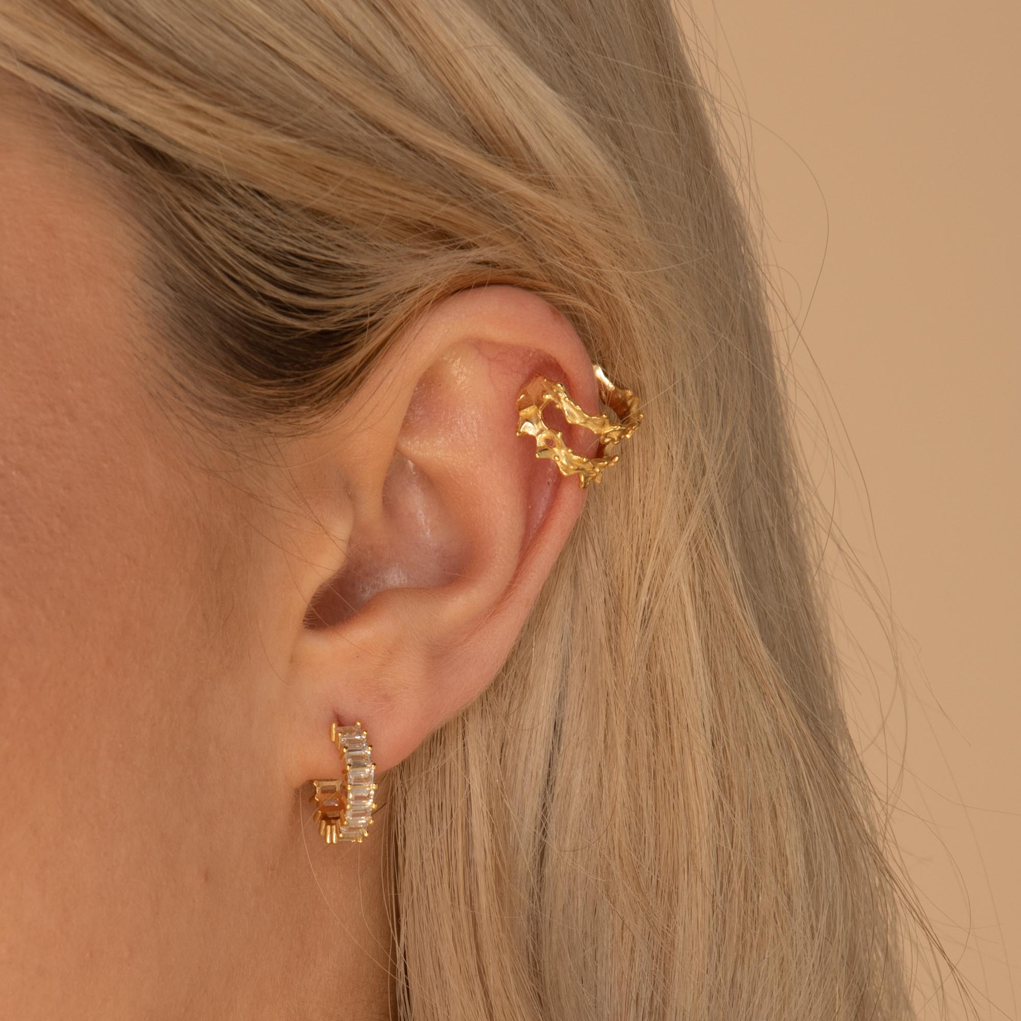 Statement Zirconia Huggie Hoop Earrings - Camile & Stone