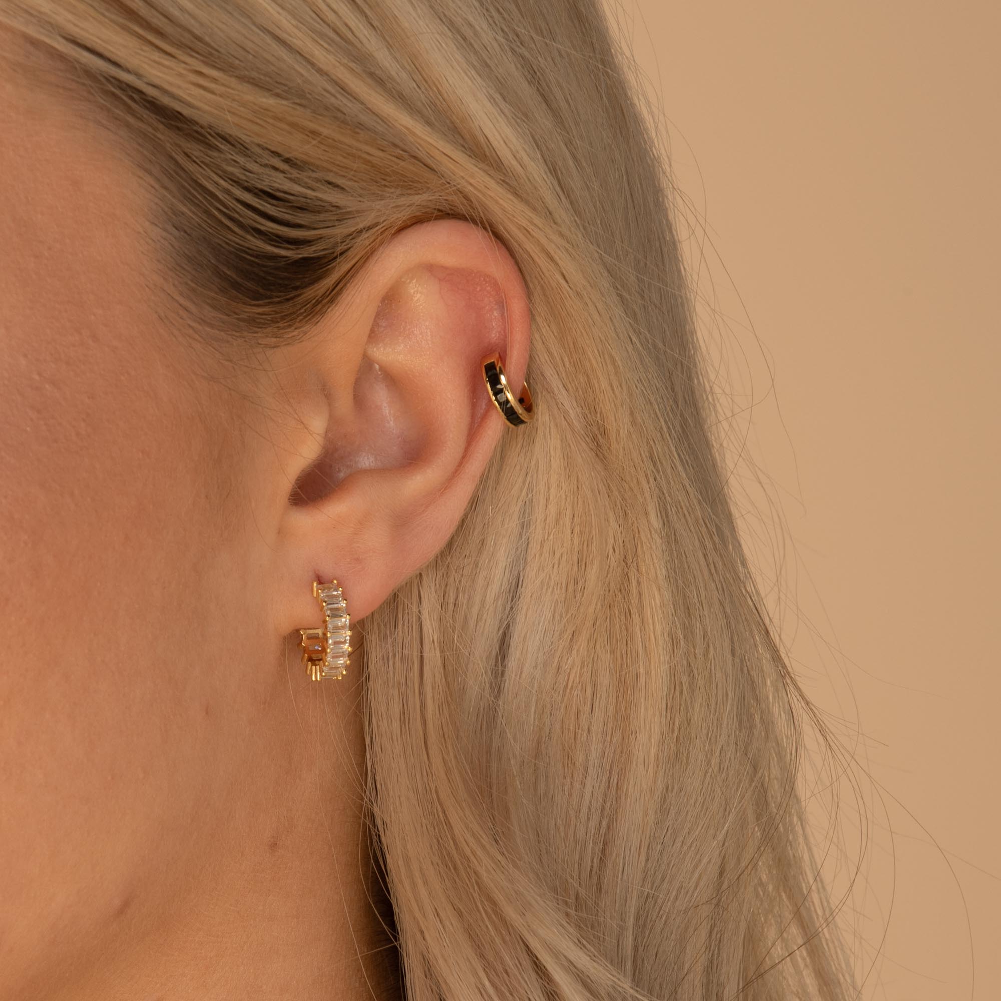 Statement Zirconia Huggie Hoop Earrings - Camile & Stone