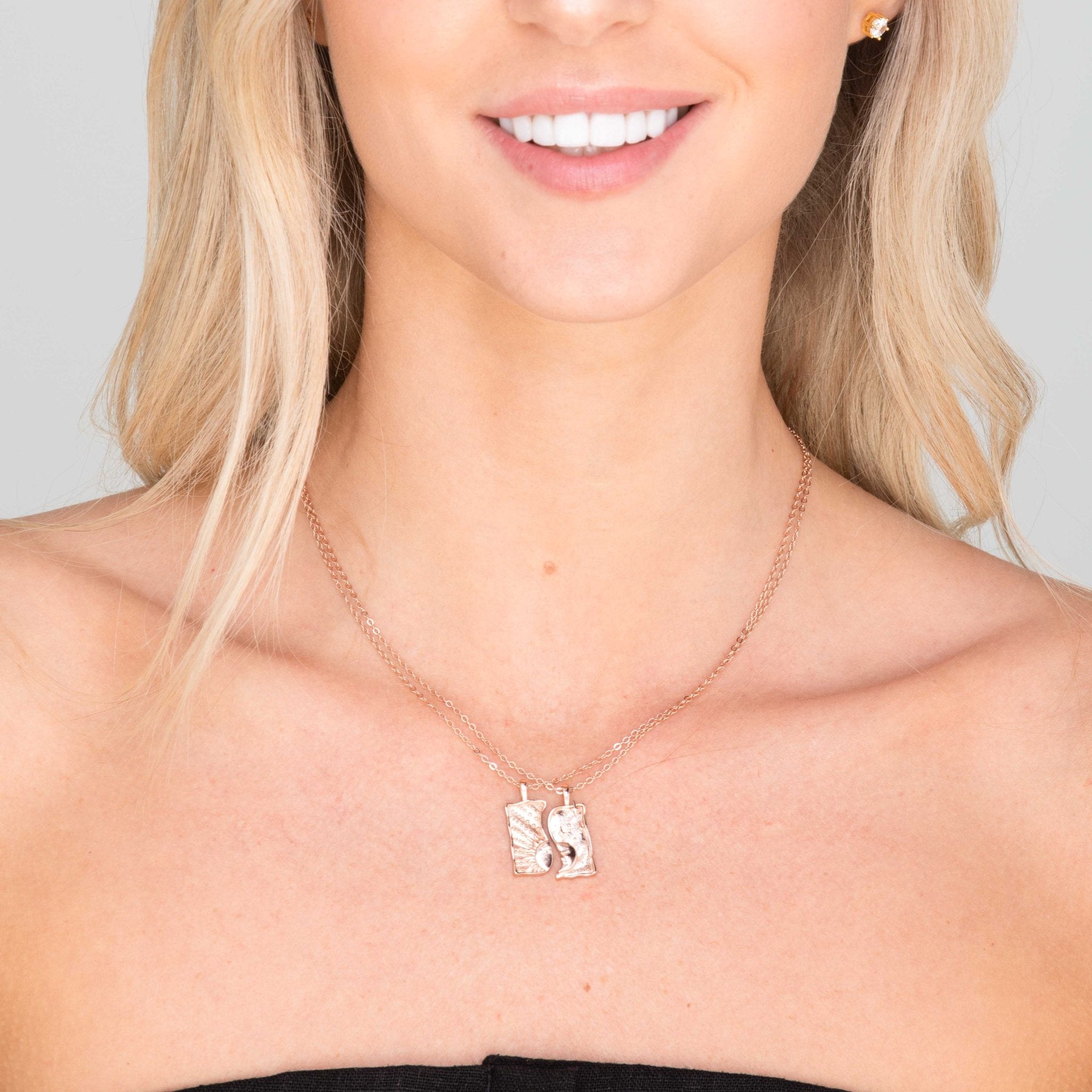 Sun & Moon Soulmate Necklace Set - Camile & Stone