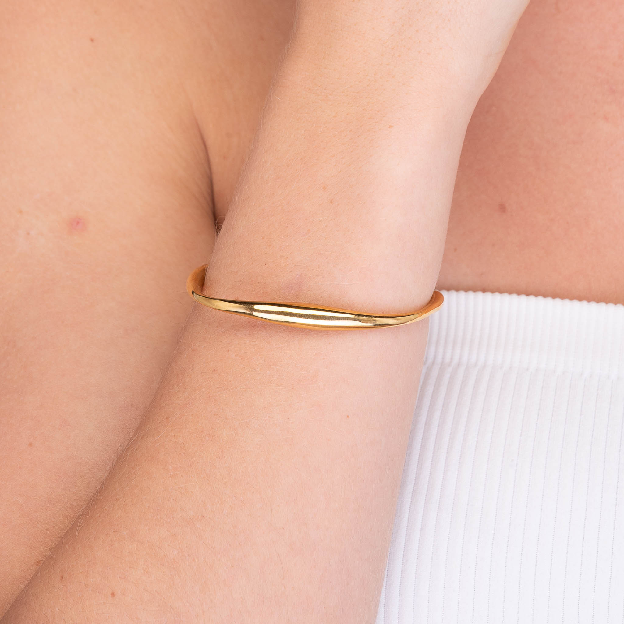 Swirl Open Cuff Bangle - Camile & Stone