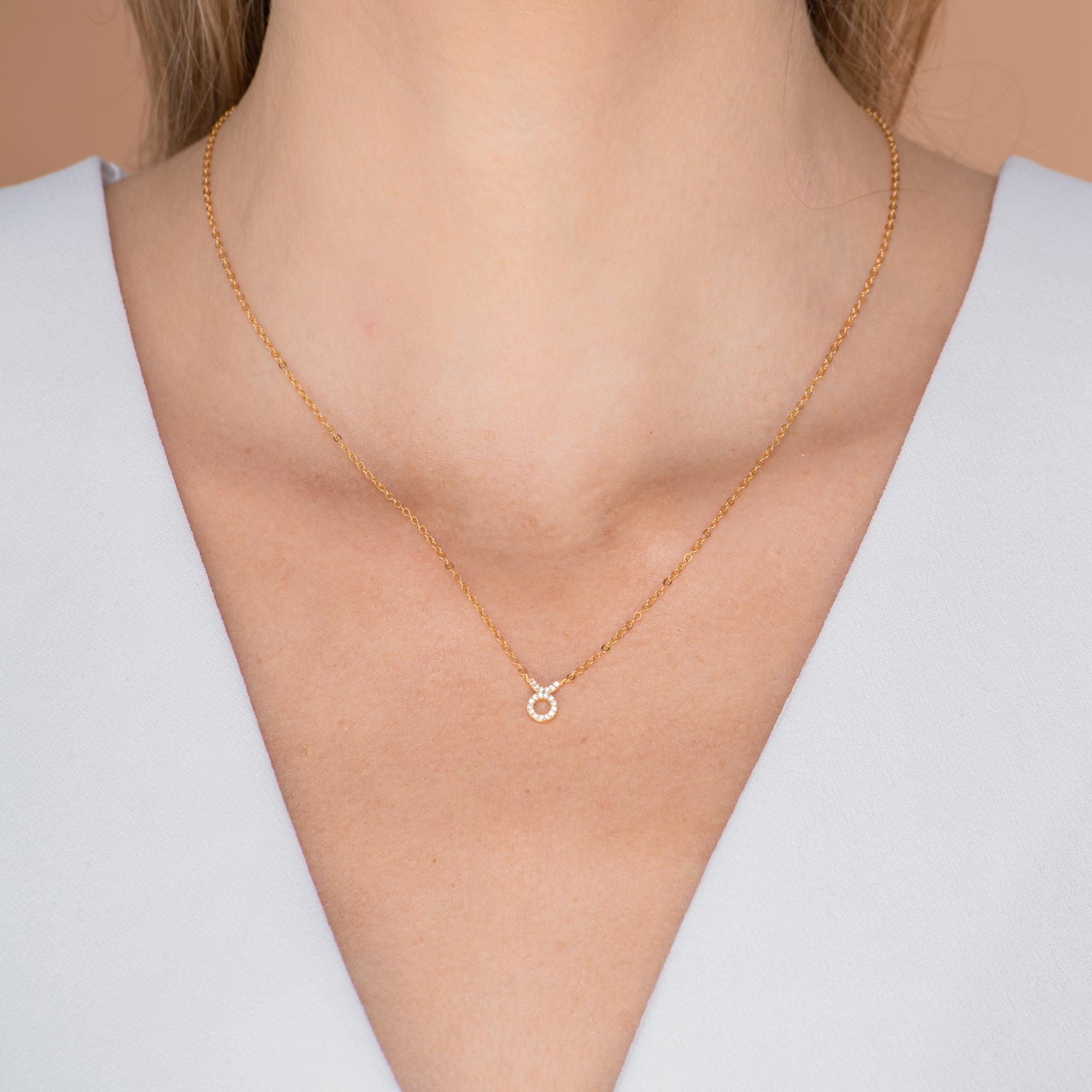 Taurus Sapphire Charm Zodiac Star Sign Necklace - Camile & Stone