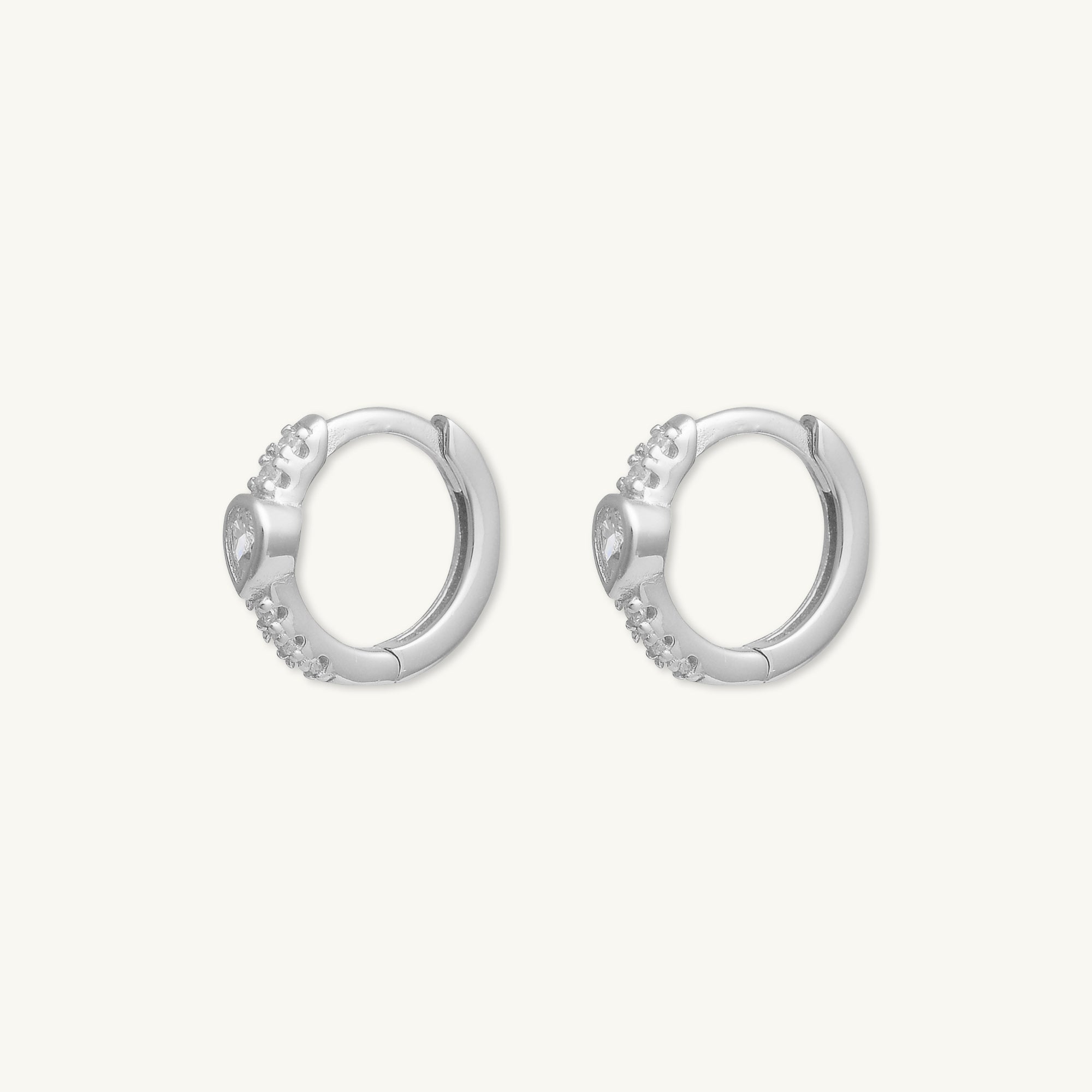 Teardrop Zirconia Huggie Earrings - Camile & Stone