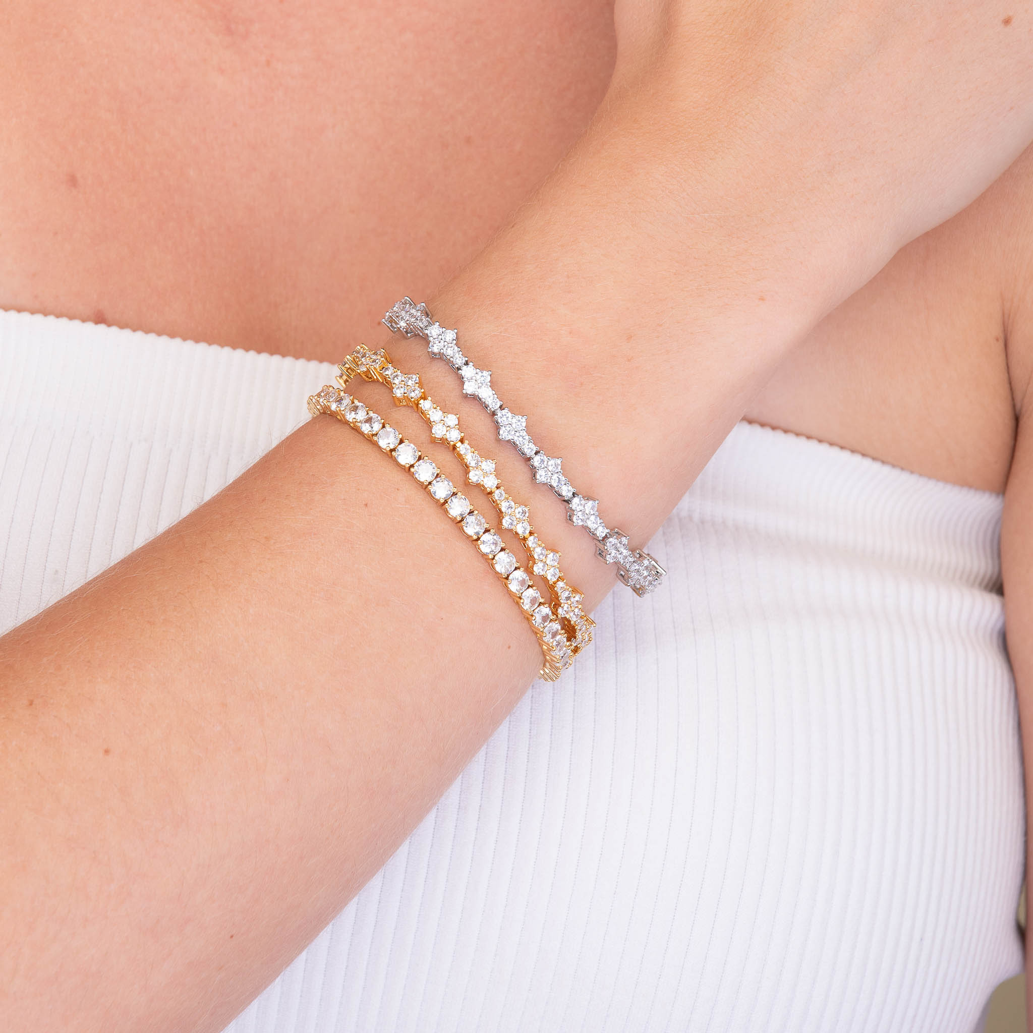 Tennis Clover Chain Unisex Bracelet - Camile & Stone