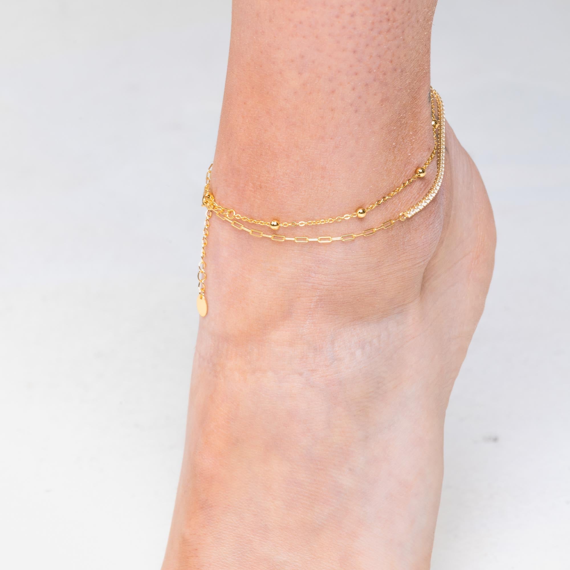 Tennis Link Chain Anklet - Camile & Stone