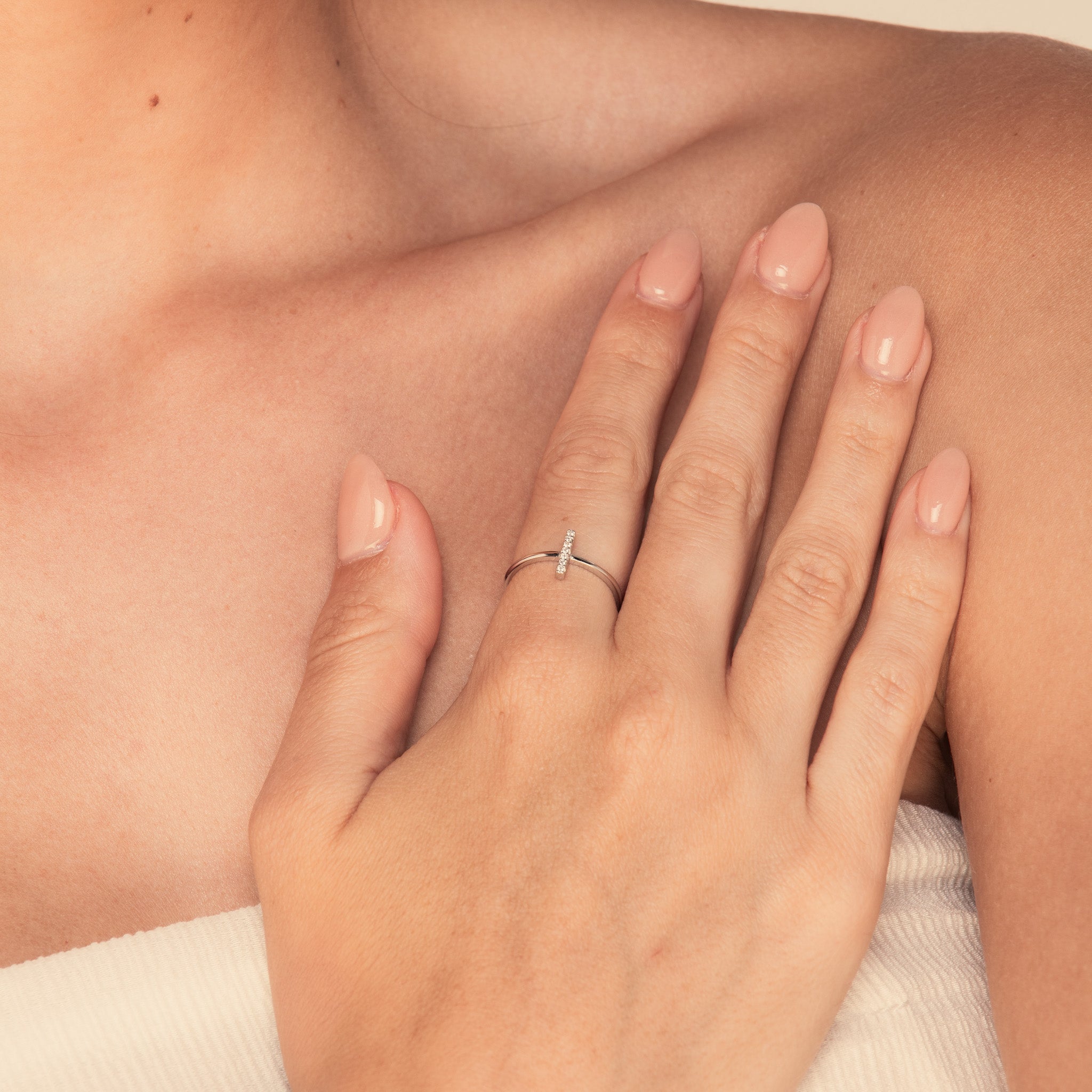 The Clara Cross Sapphire Engagement Ring - Camile & Stone