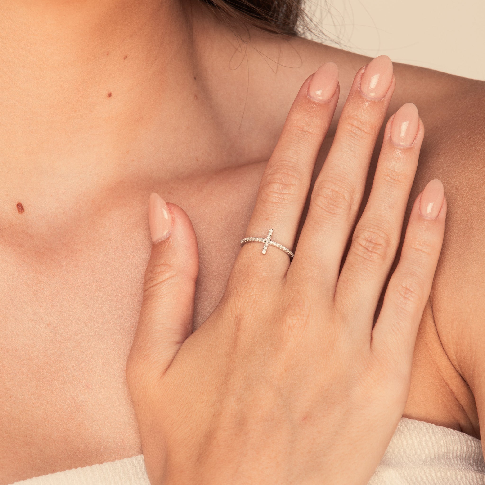 The Cross Sapphire Engagement Ring - Camile & Stone