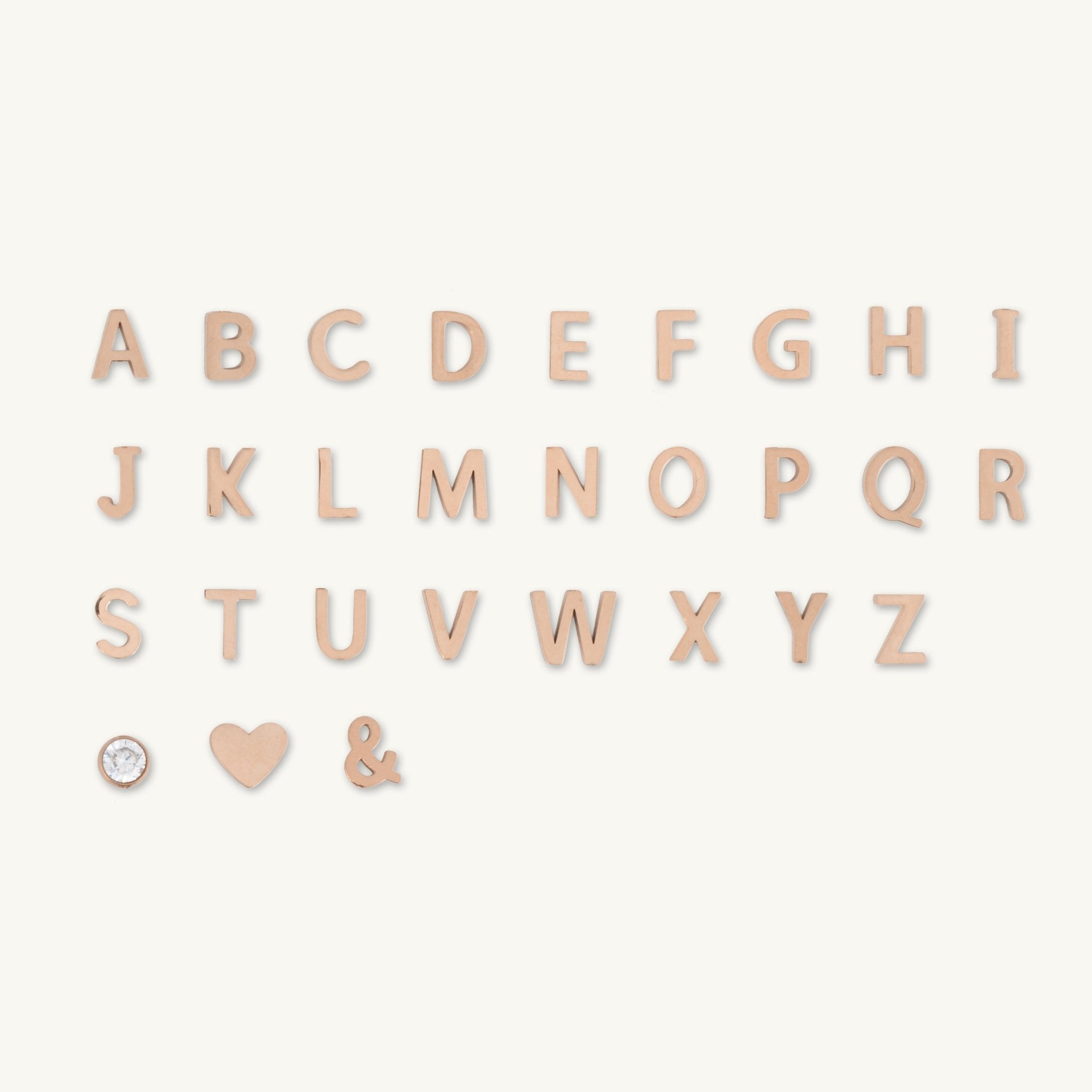 The Original Initial Letter Solid Heart Necklace - Camile & Stone