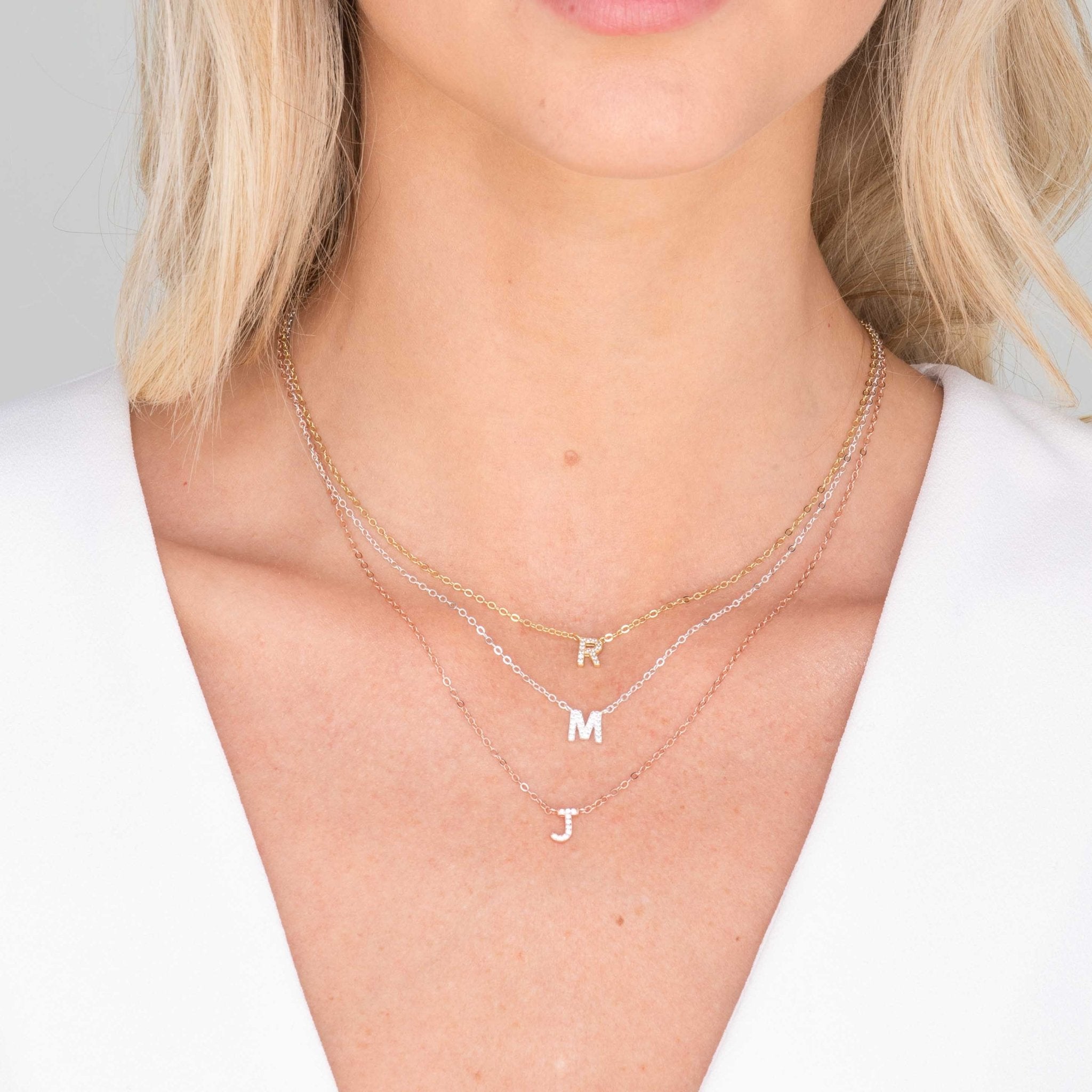 The Original Initial Sapphire Letter Necklace - Camile & Stone
