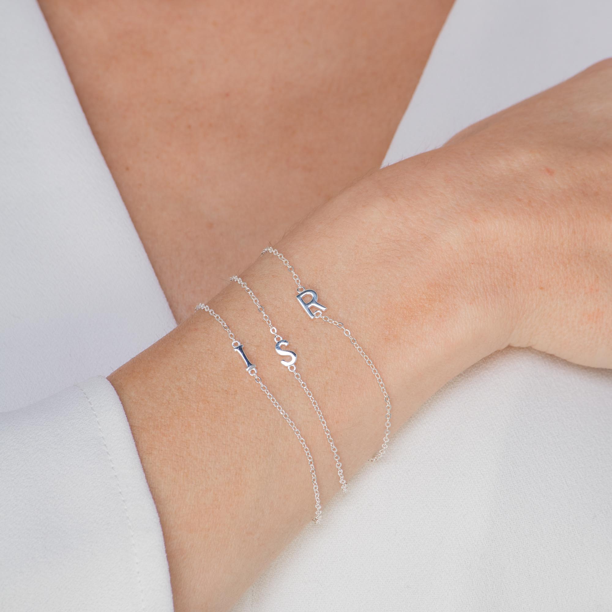 The Sideways Initial Letter Bracelet - Camile & Stone