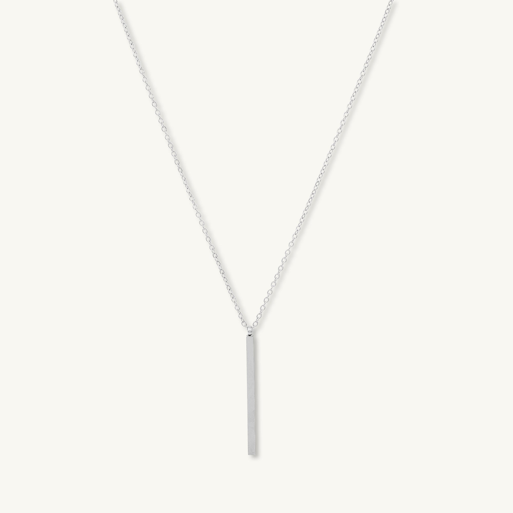 Thin Bar Drop Necklace - Camile & Stone