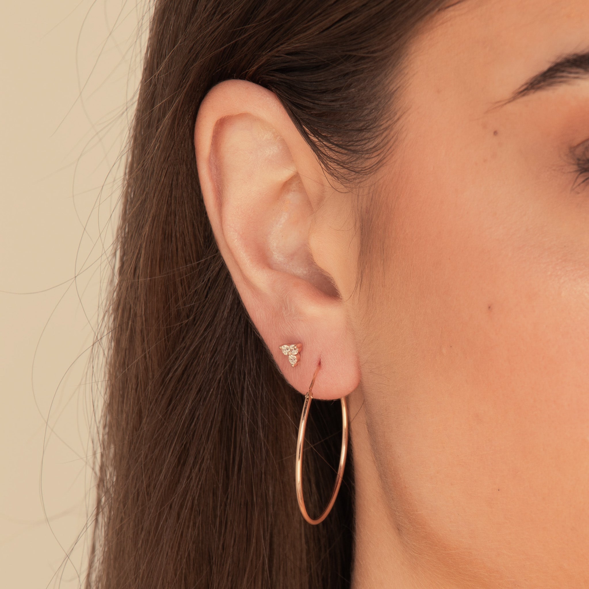 Thin Basic Large Hoops - Camile & Stone