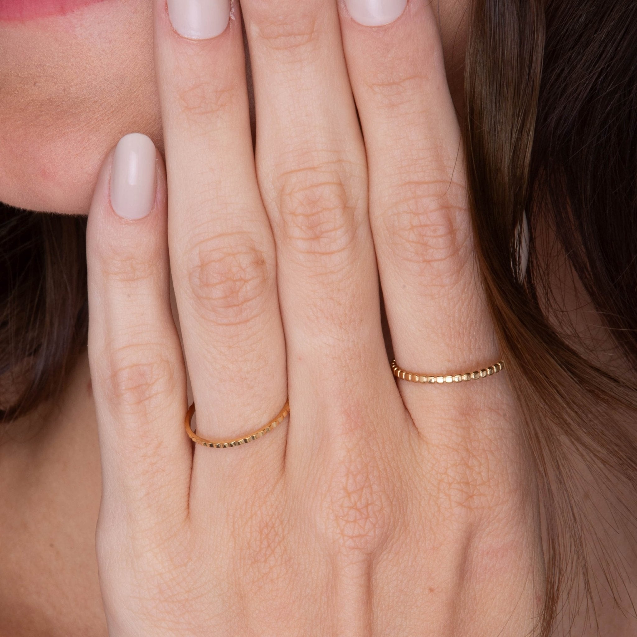 Thin Square Stacker Ring - Camile & Stone