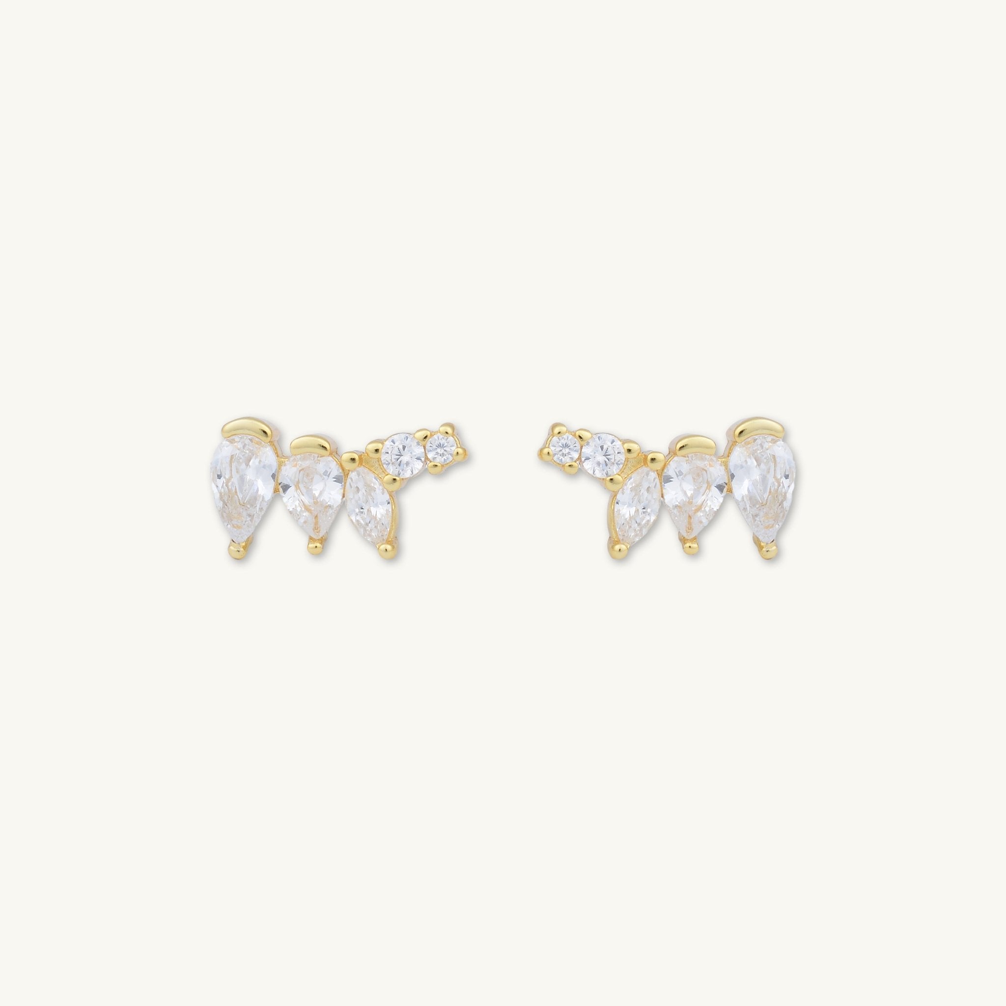 Trio Angel Wings Stud Earrings - Camile & Stone