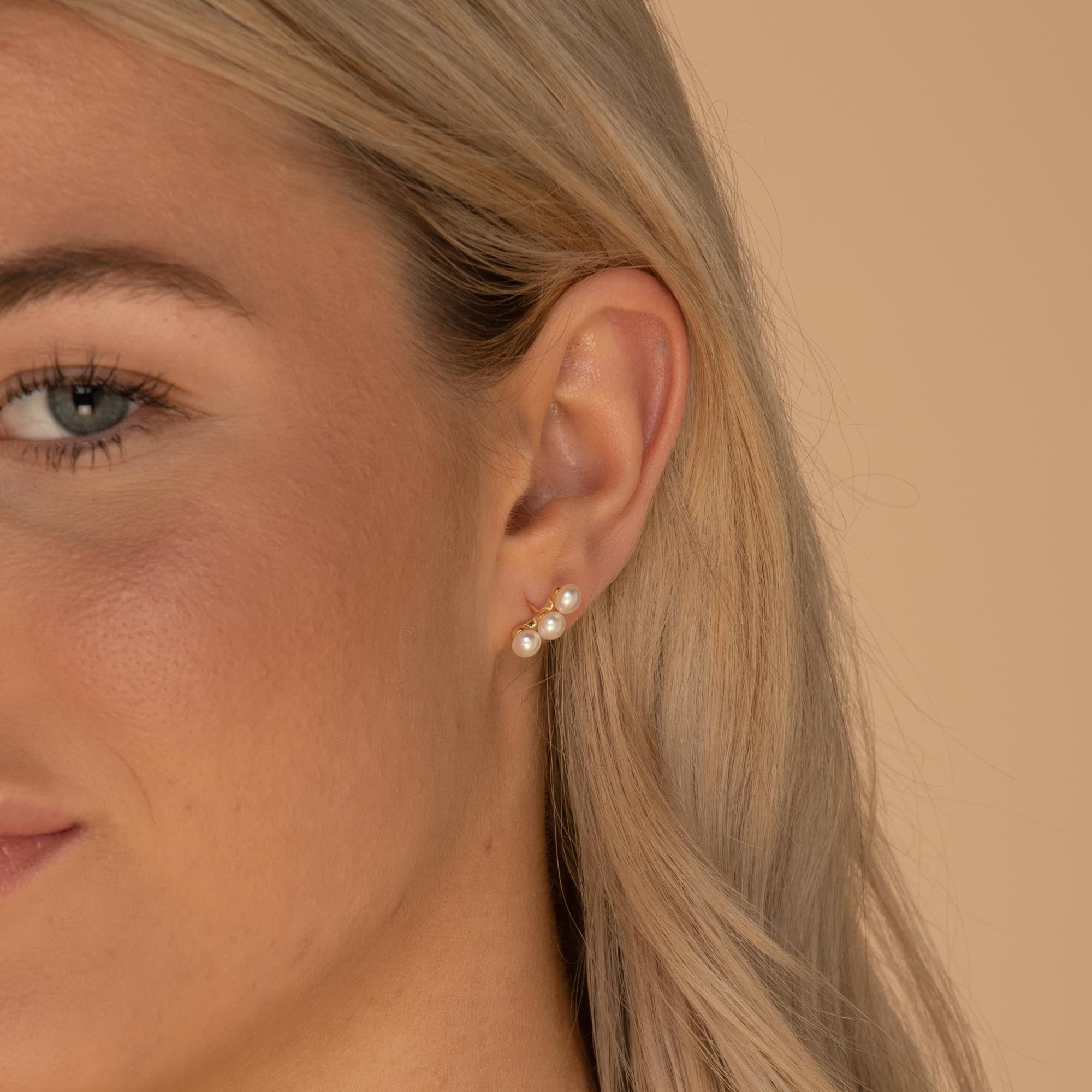 Trio Pearl Stud Earrings - Camile & Stone