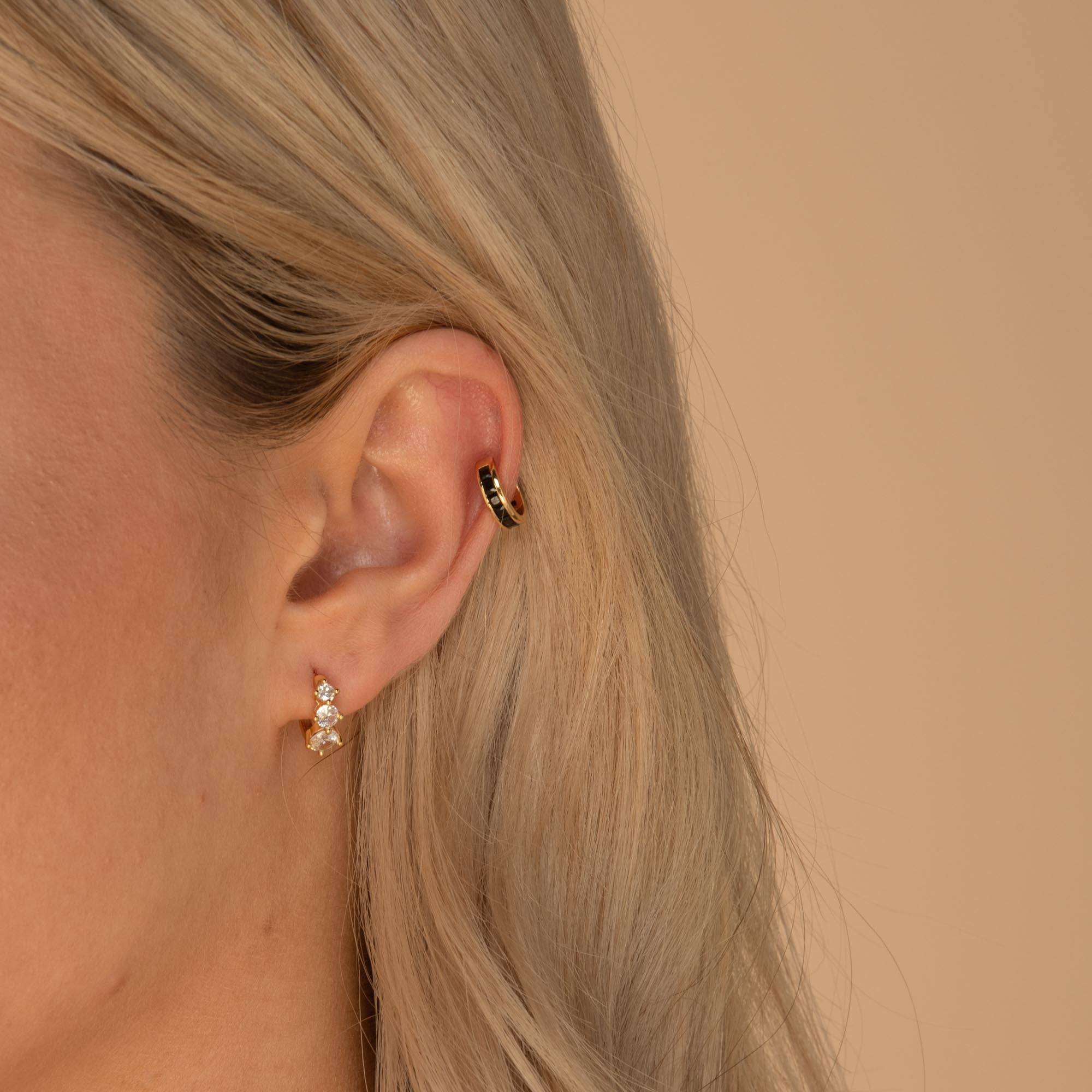 Trio Sapphire Huggie Earrings - Camile & Stone