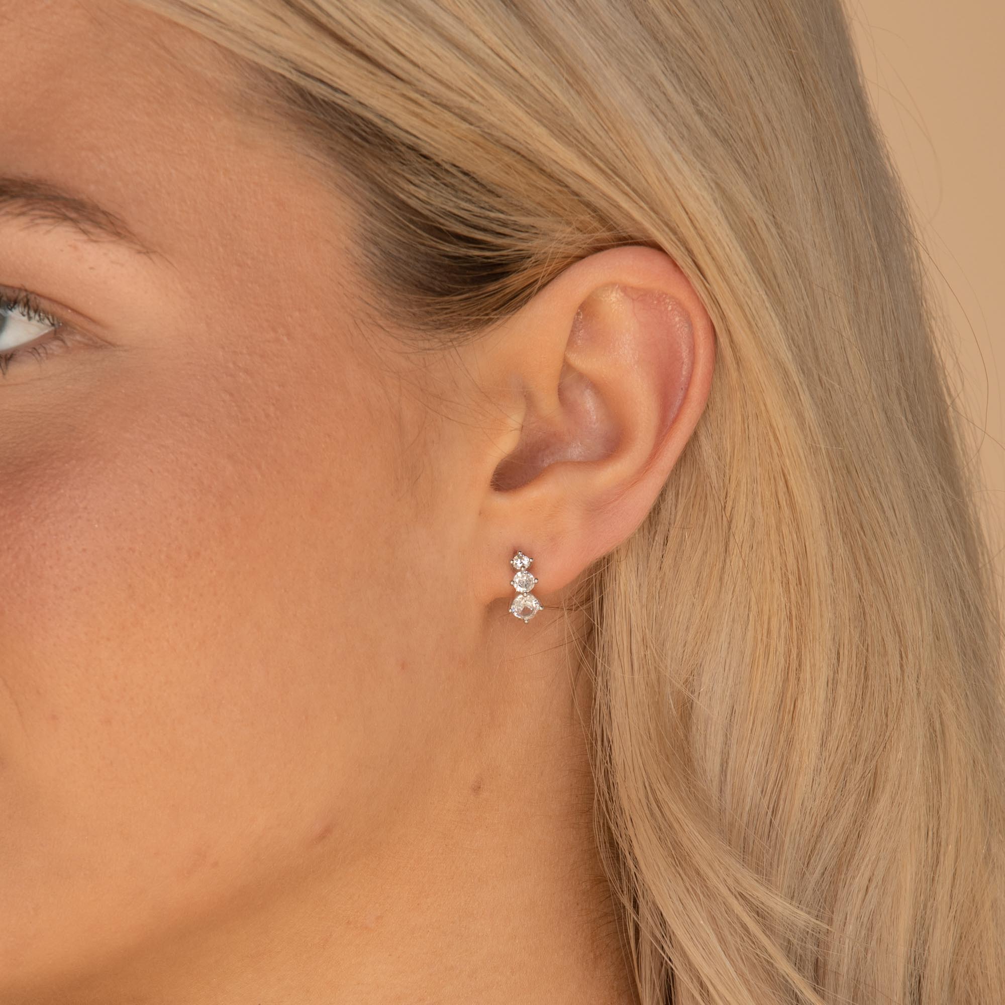 Trio Sapphire Huggie Earrings - Camile & Stone