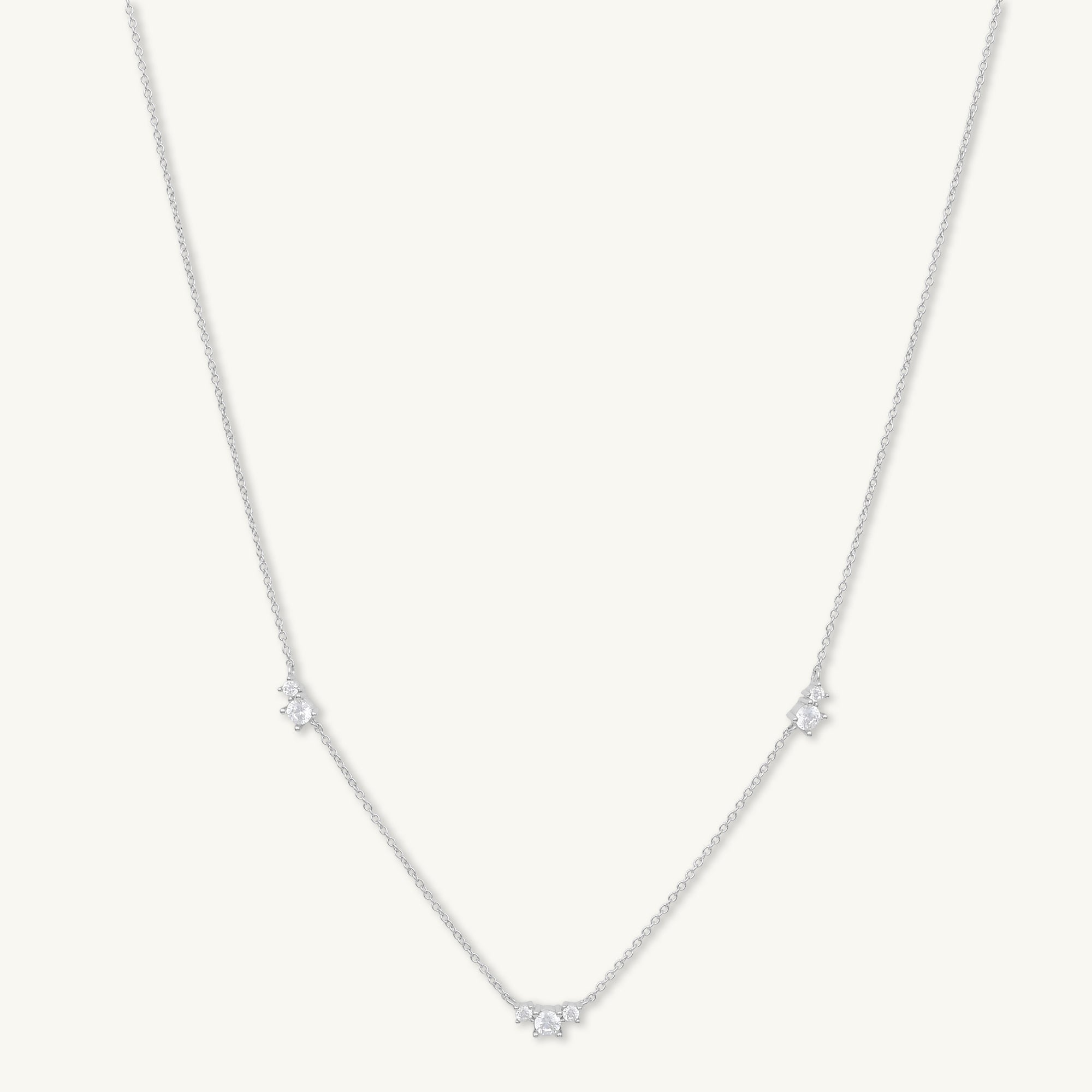 Trio Sapphire Station Chain Necklace - Camile & Stone