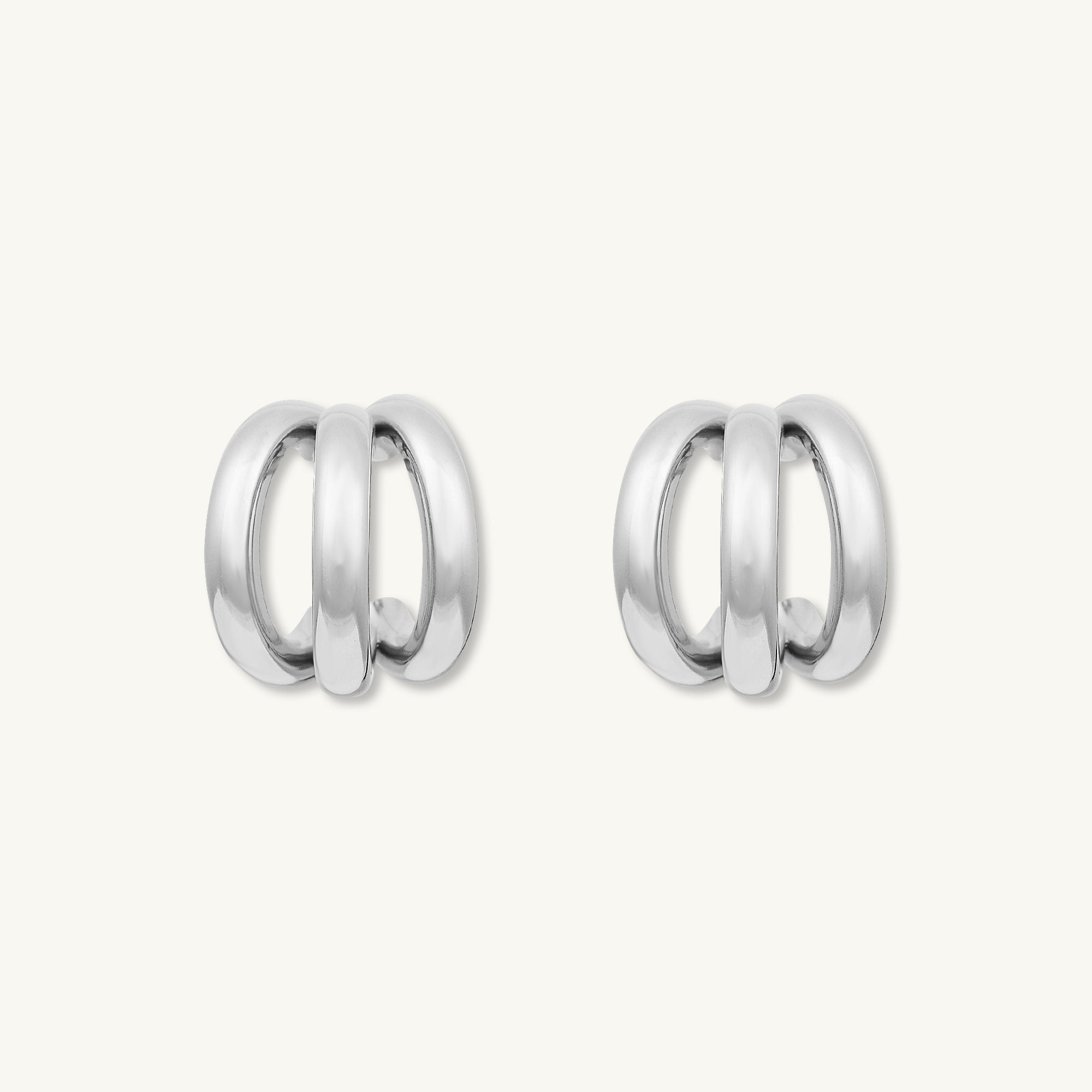 Triple Statement Huggie Earrings - Camile & Stone