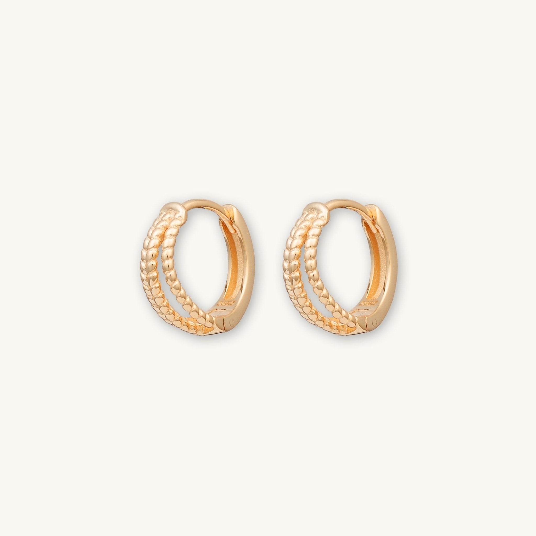 Triple Twist Huggie Hoop Earrings - Camile & Stone