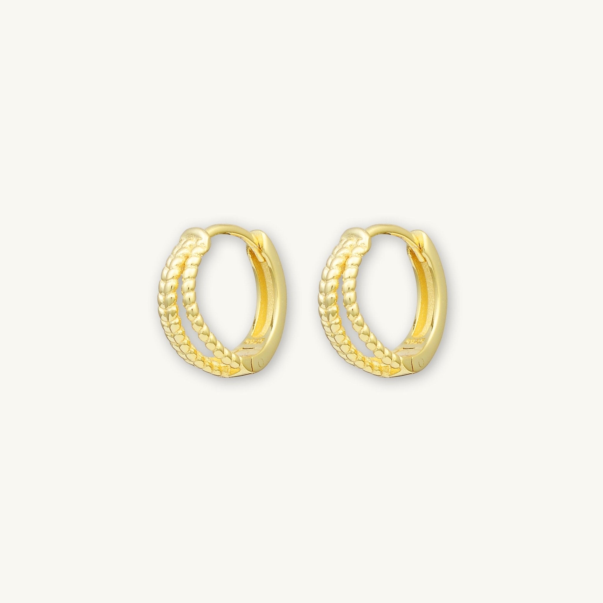 Triple Twist Huggie Hoop Earrings - Camile & Stone