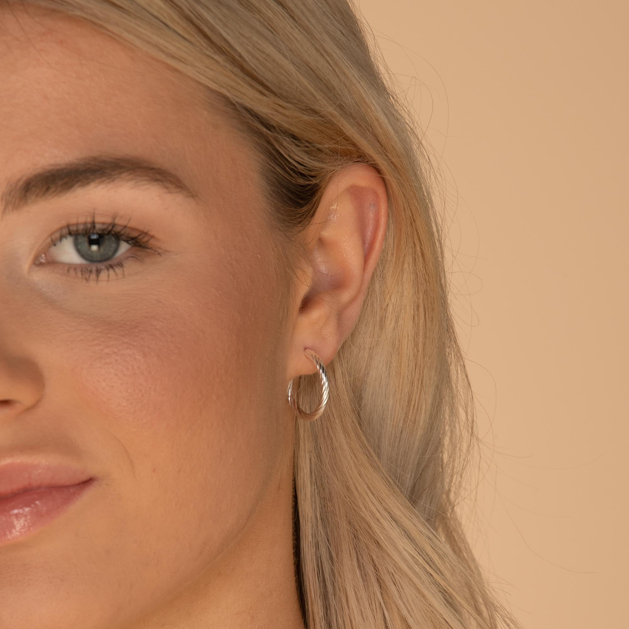 Twist Statement Half Hoop Earrings - Camile & Stone