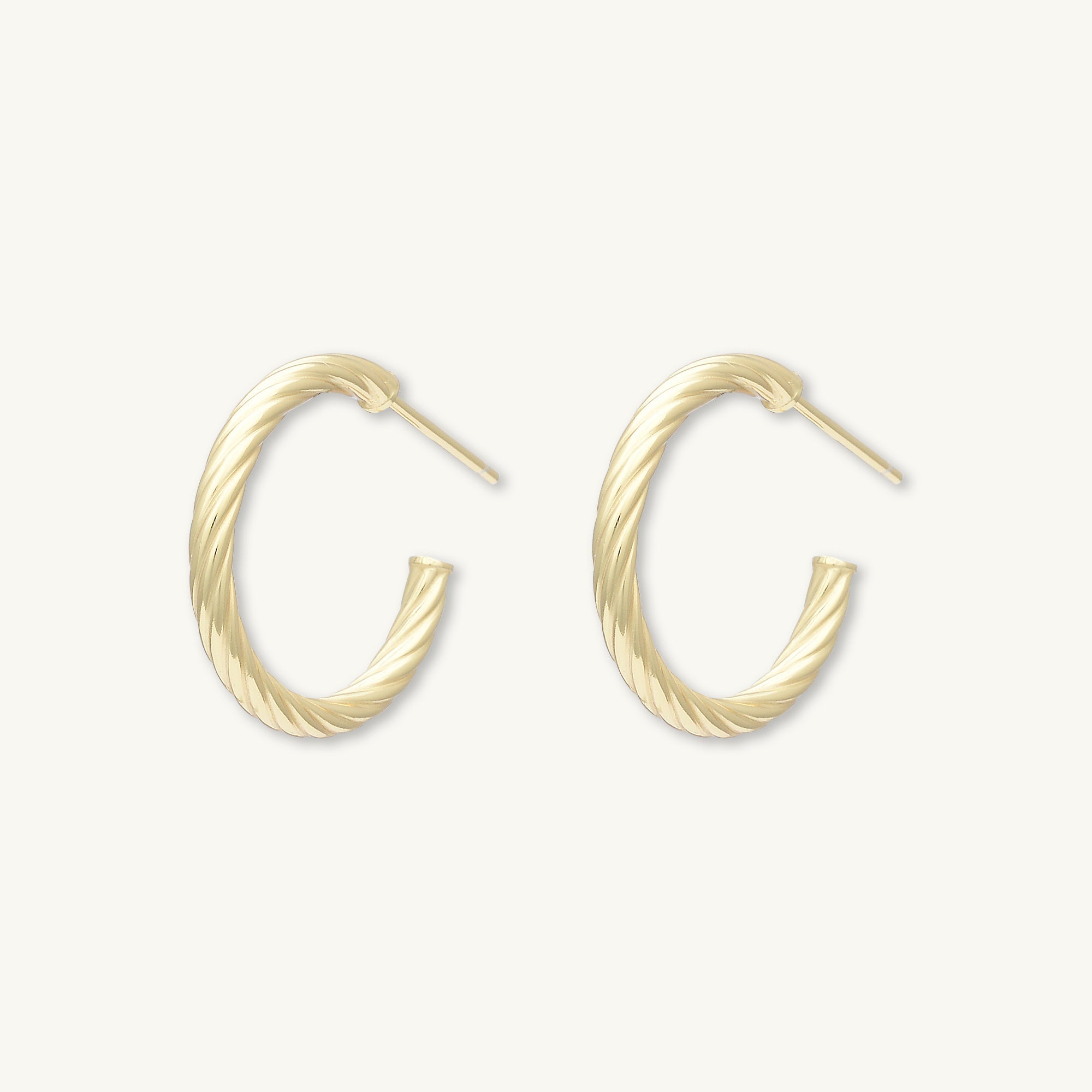 Twist Statement Half Hoop Earrings - Camile & Stone