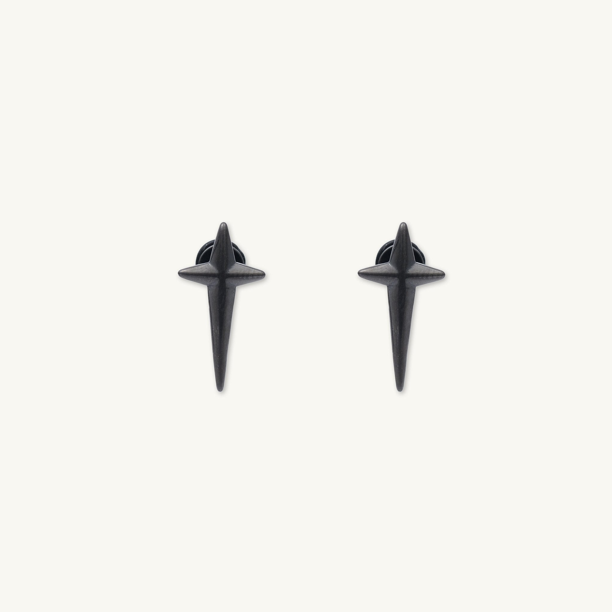 Unisex Long Cross Stud Earrings - Camile & Stone