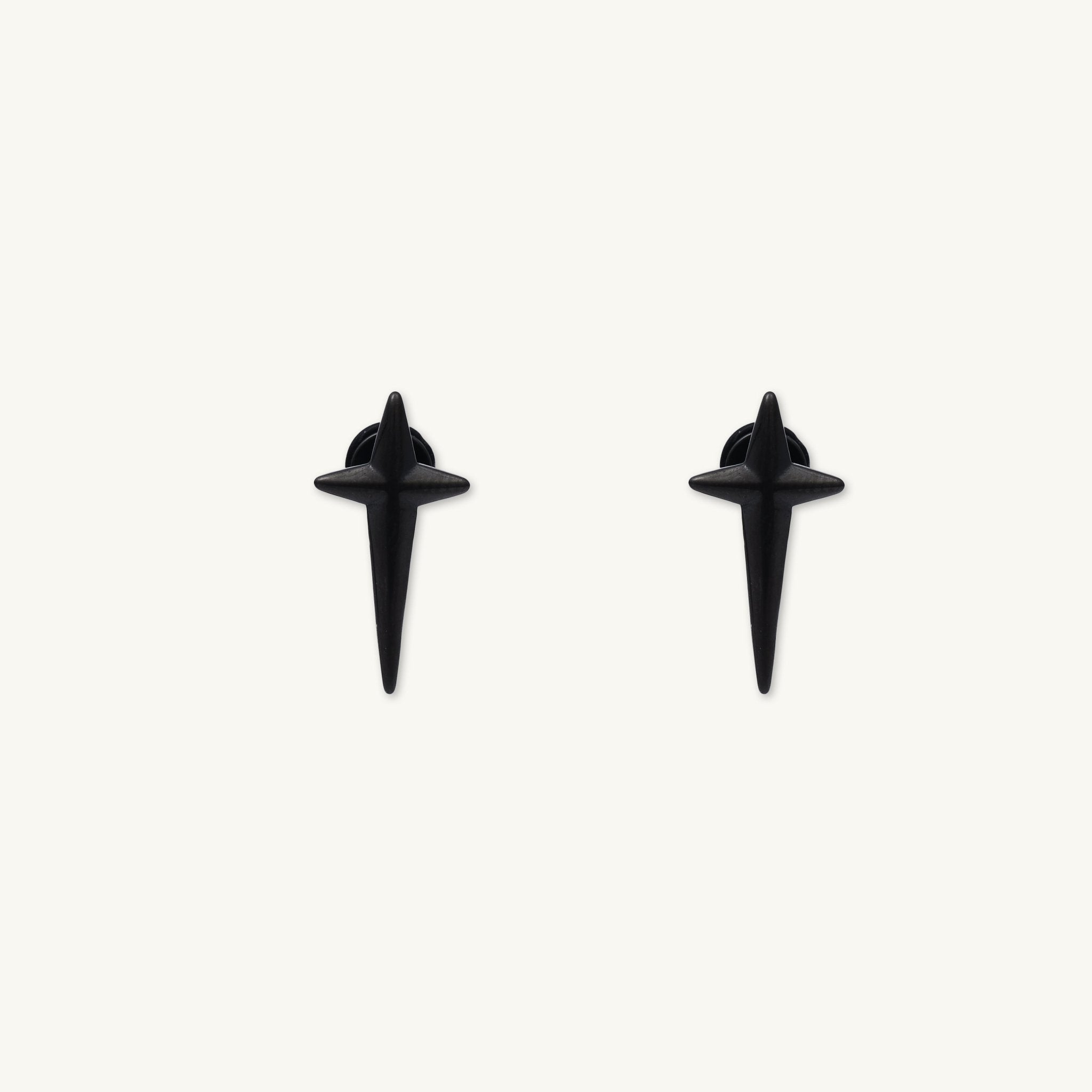 Unisex Long Cross Stud Earrings - Camile & Stone