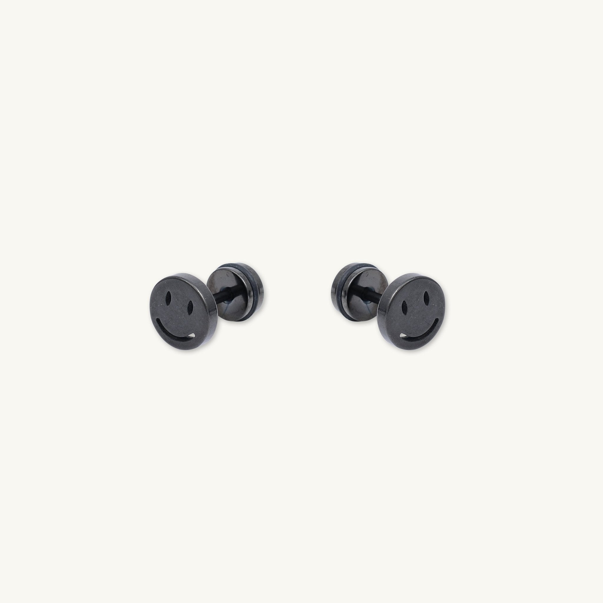 Unisex Smiley Face Stud Earrings - Camile & Stone