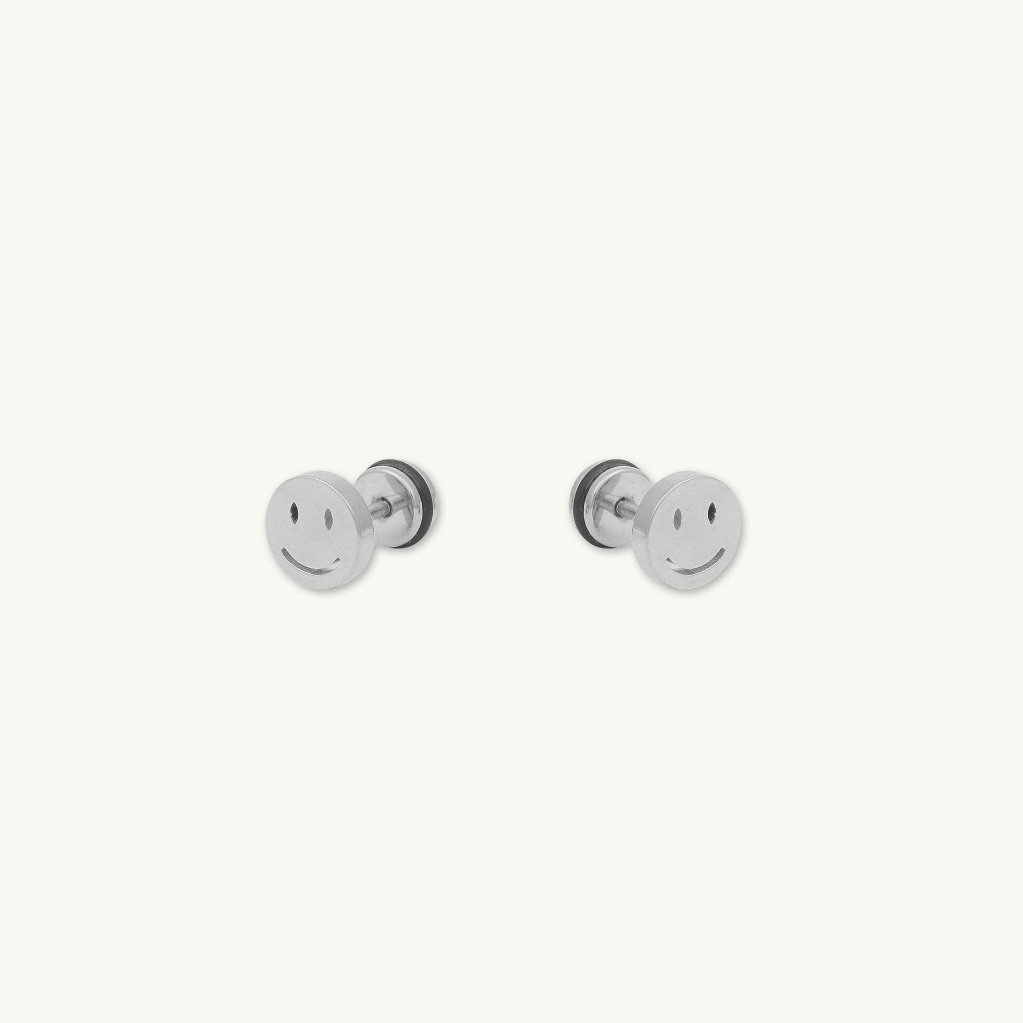 Unisex Smiley Face Stud Earrings - Camile & Stone