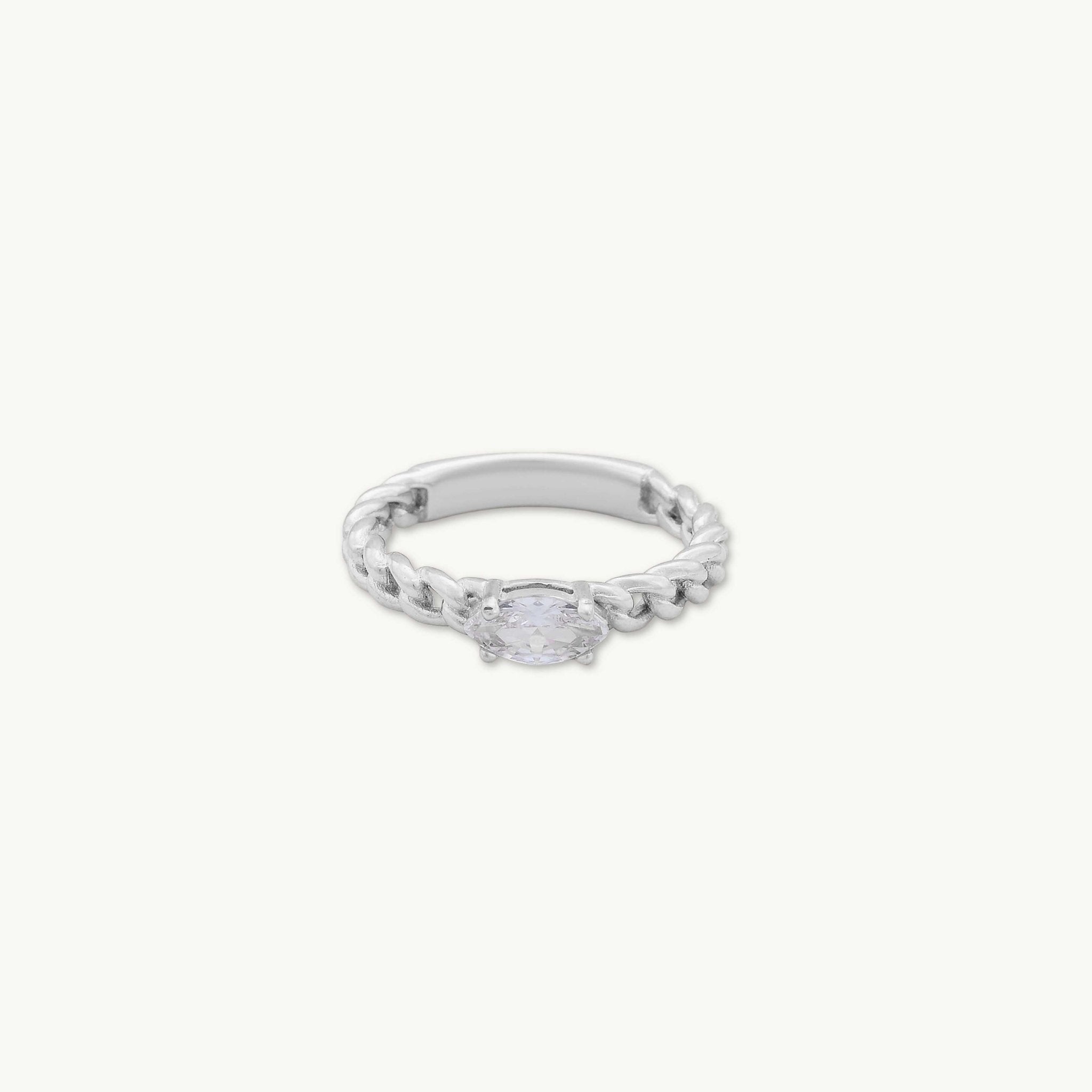Vesa Cuban Marquise Eye Ring - Camile & Stone