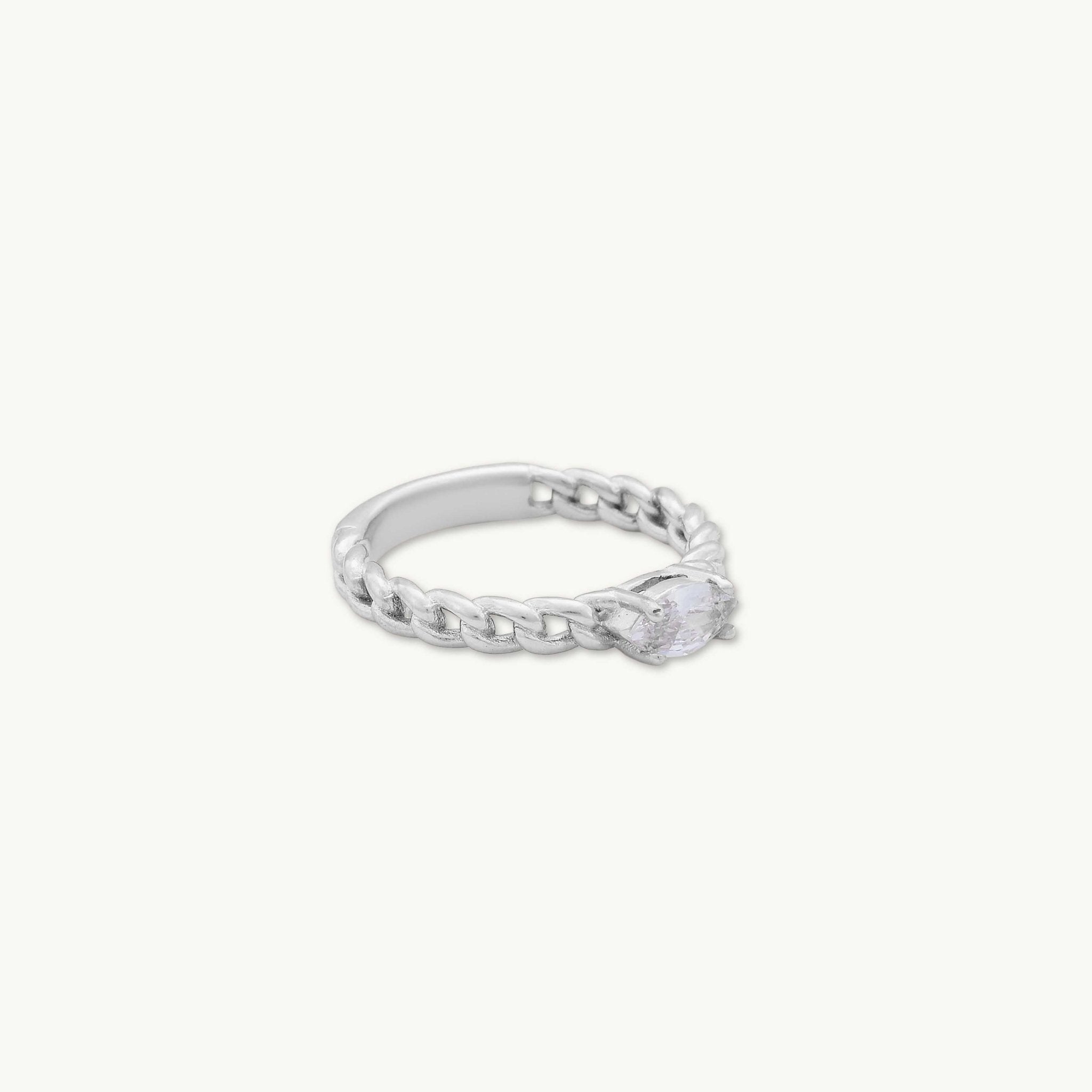 Vesa Cuban Marquise Eye Ring - Camile & Stone