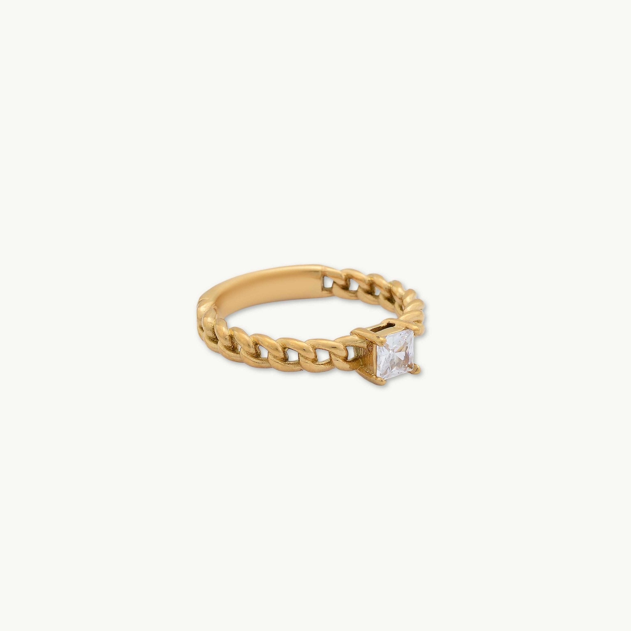 Vesa Cuban Square Ring - Camile & Stone